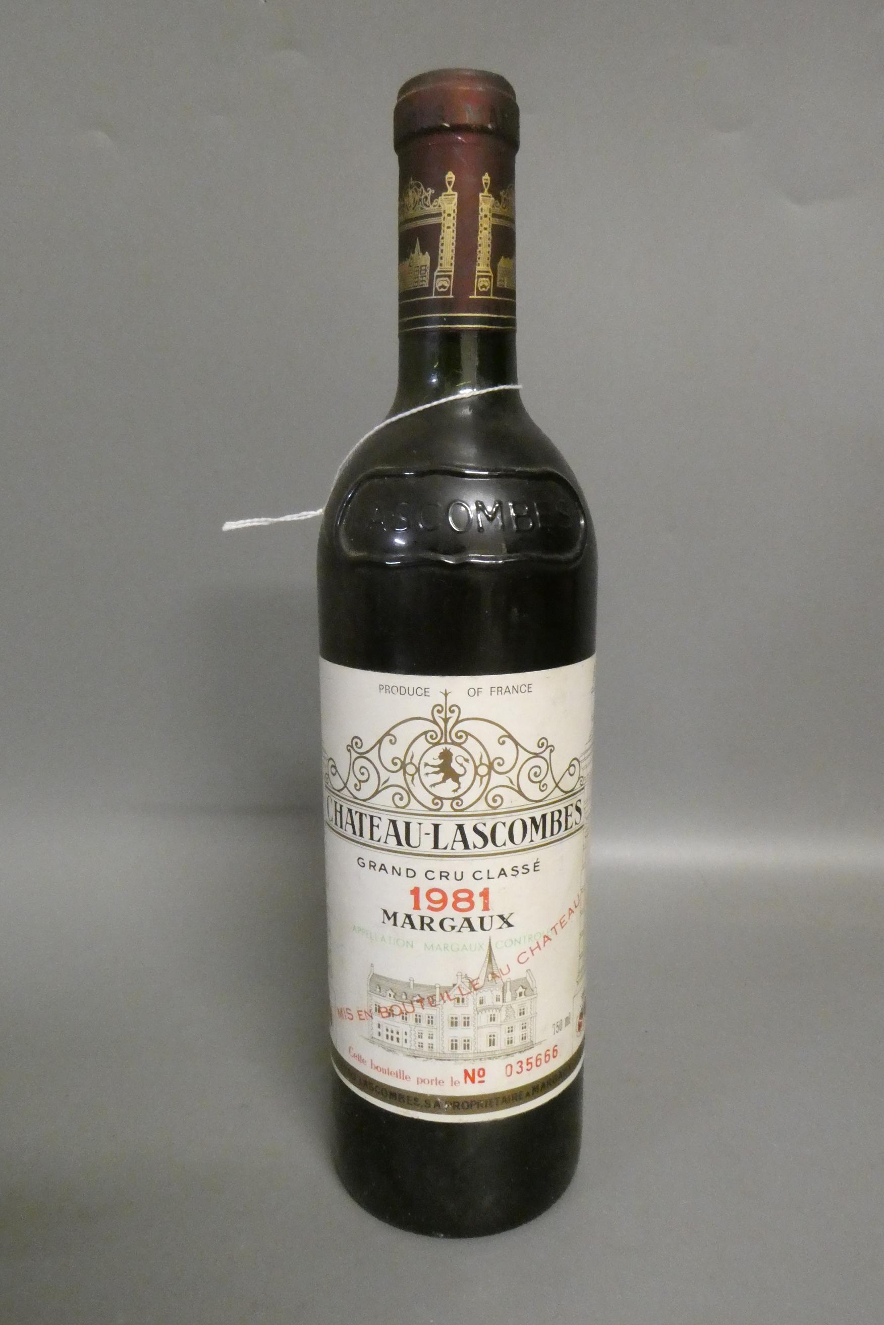 One bottle Chateau-Lascombes 1981 Margaux, grand cru classe (Est. plus 24% premium inc. VAT) Image