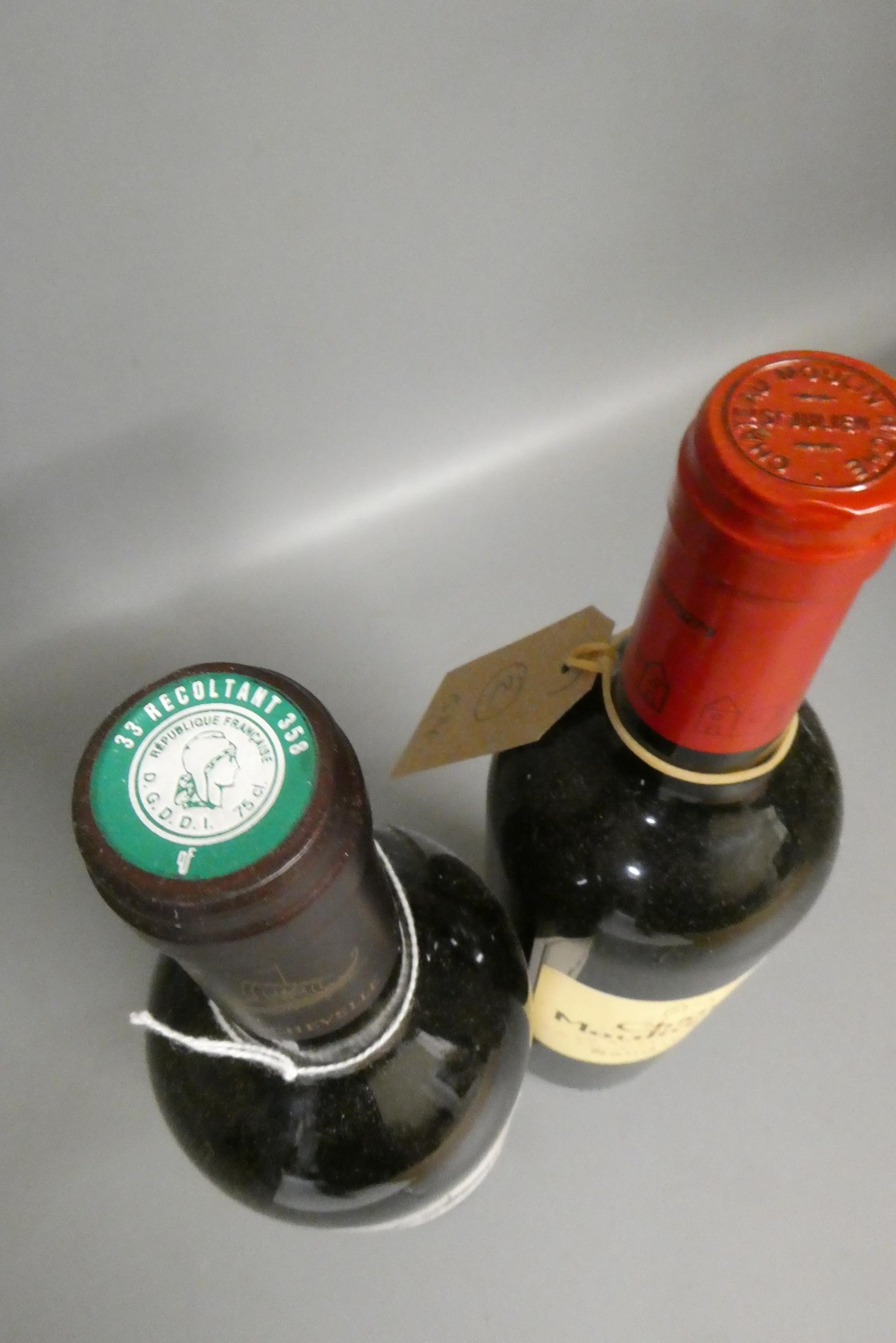 Two bottles of Saint Julien bordeaux, comprising one 2009 Chateau Beychevelle, and one 2010 Chateau Image