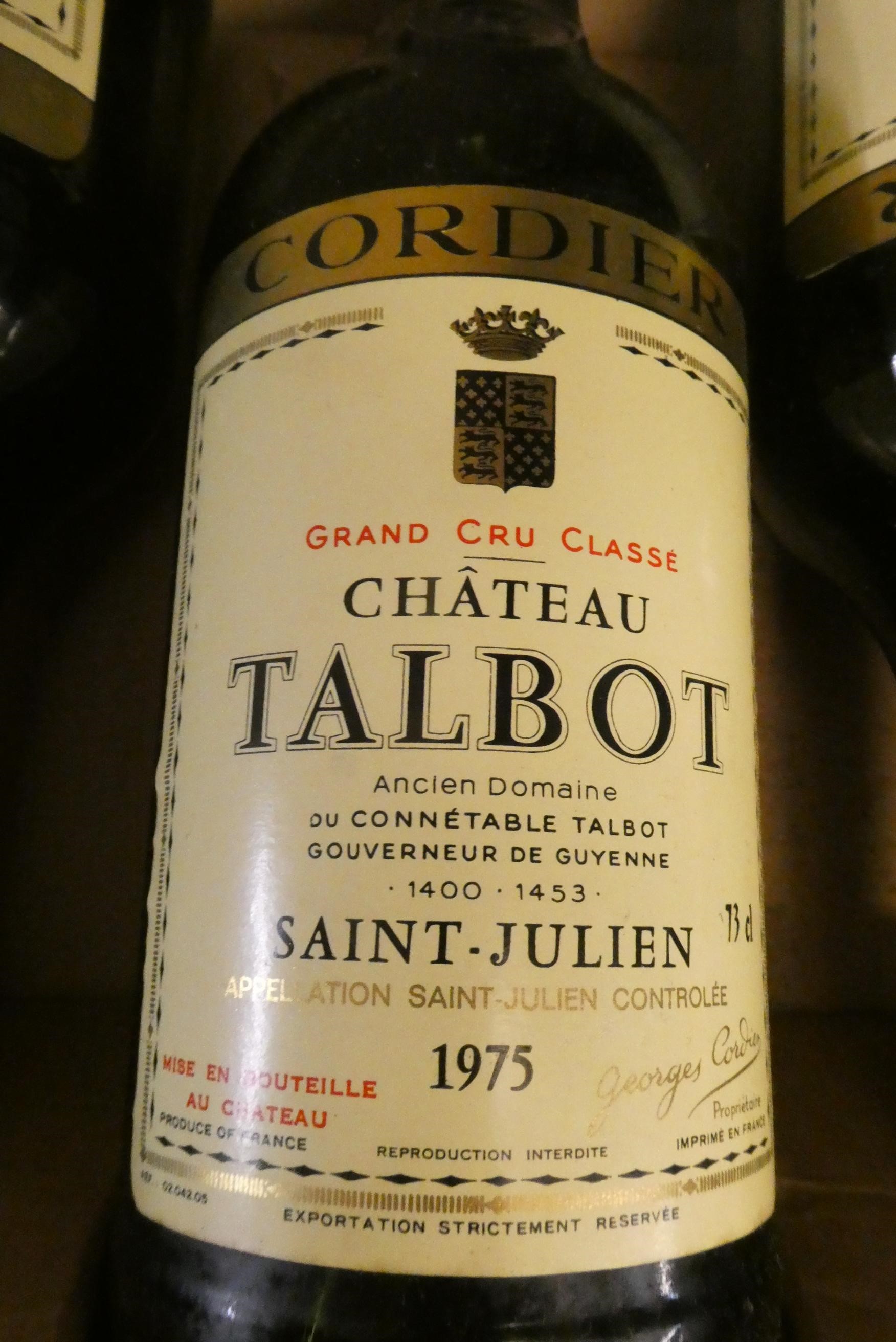 Twelve bottles Chateau Talbot, 1975, cordier, Saint Julien, grand cru classe, OC (Est. plus 24% Image
