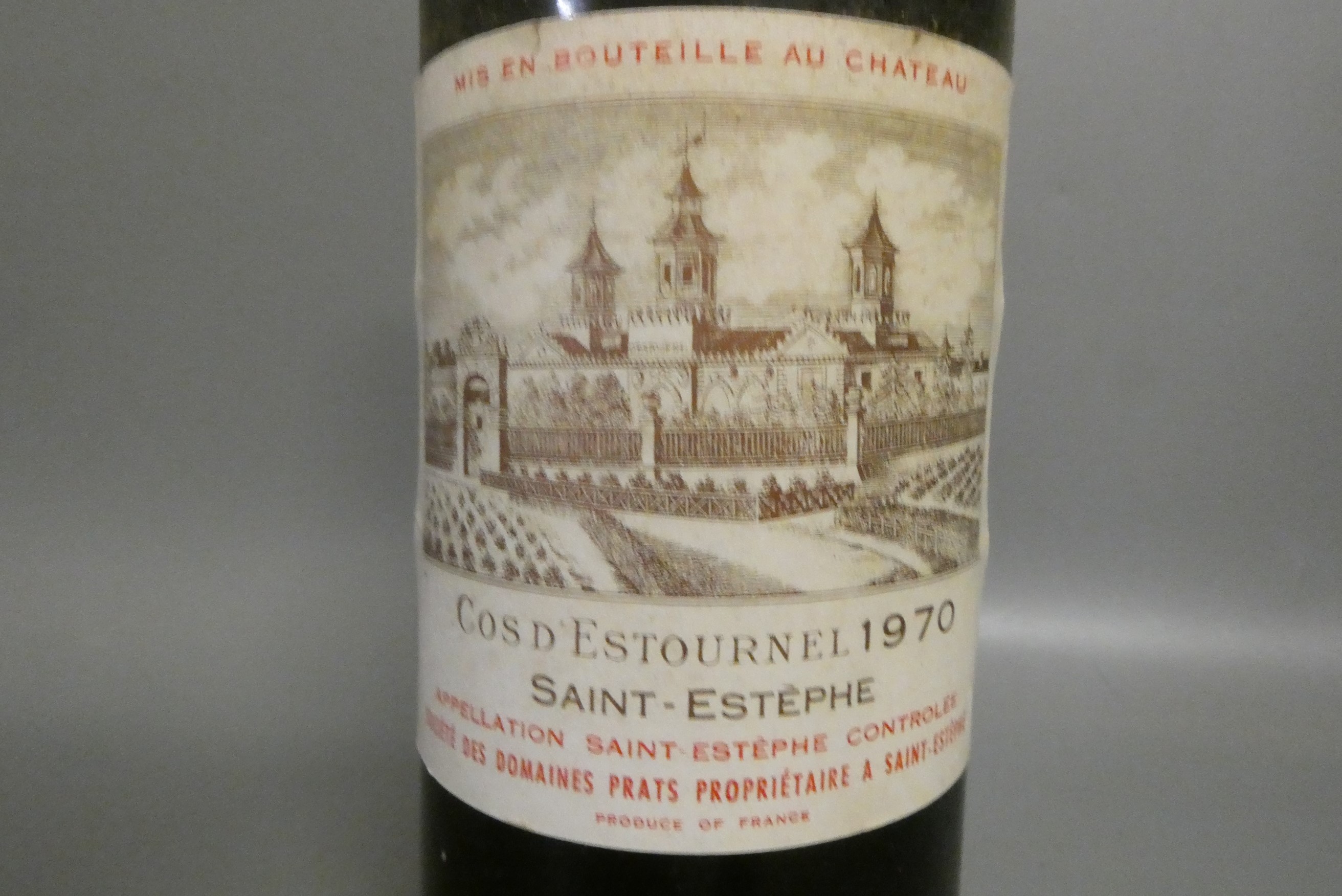 One bottle Cos D'Estournel, 1970, Saint-Estephe (Est. plus 24% premium inc. VAT) Image