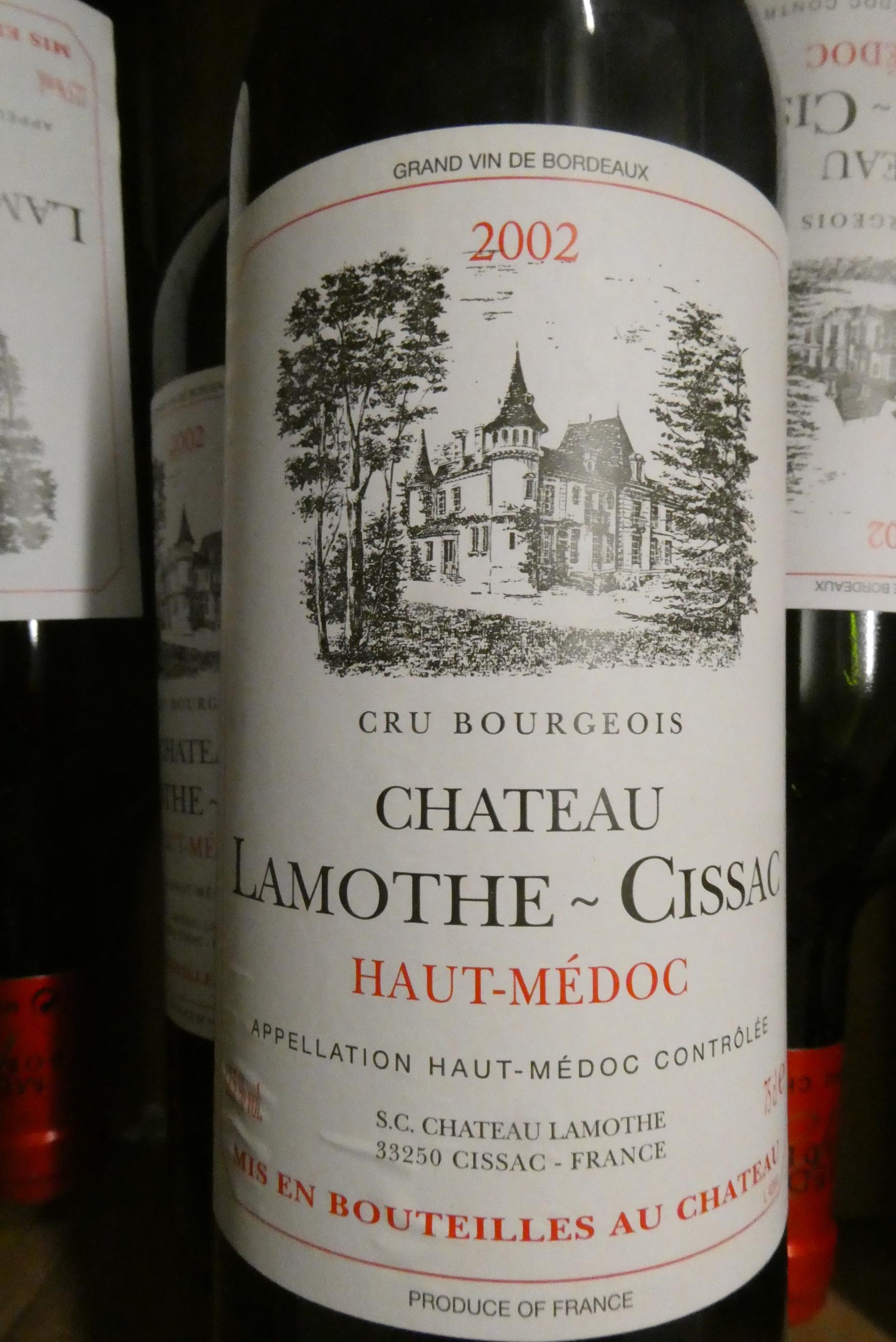 Eight bottles Chateau Lamothe-Cissac, 2002, Haut-Medoc, cru Bourgeois, OC (Est. plus 24% premium Image