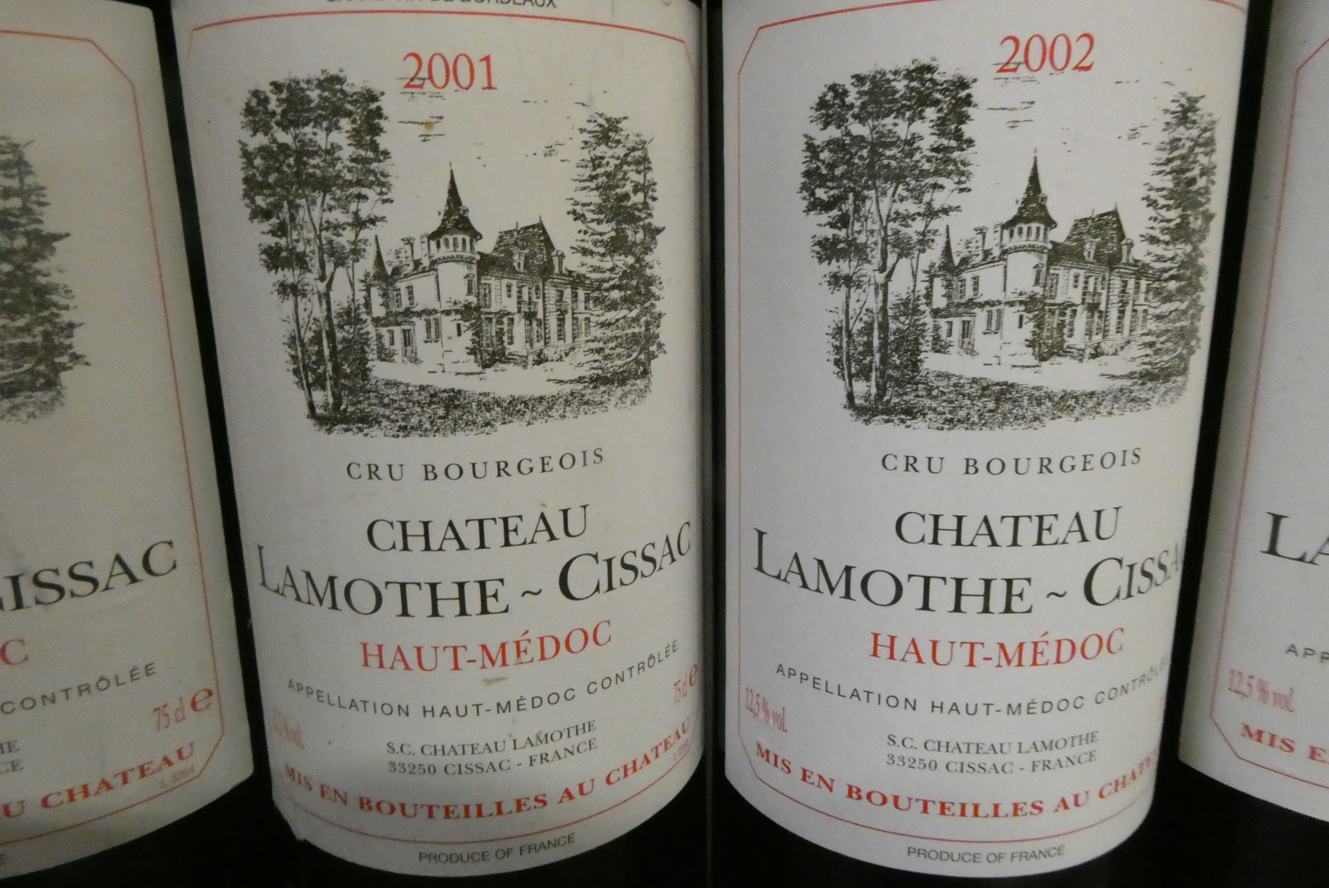 Six bottles Chateau Lamothe-Cissac, 2001, Haut-Medoc, cru Bourgeois, OC (Est. plus 24% premium inc. Image