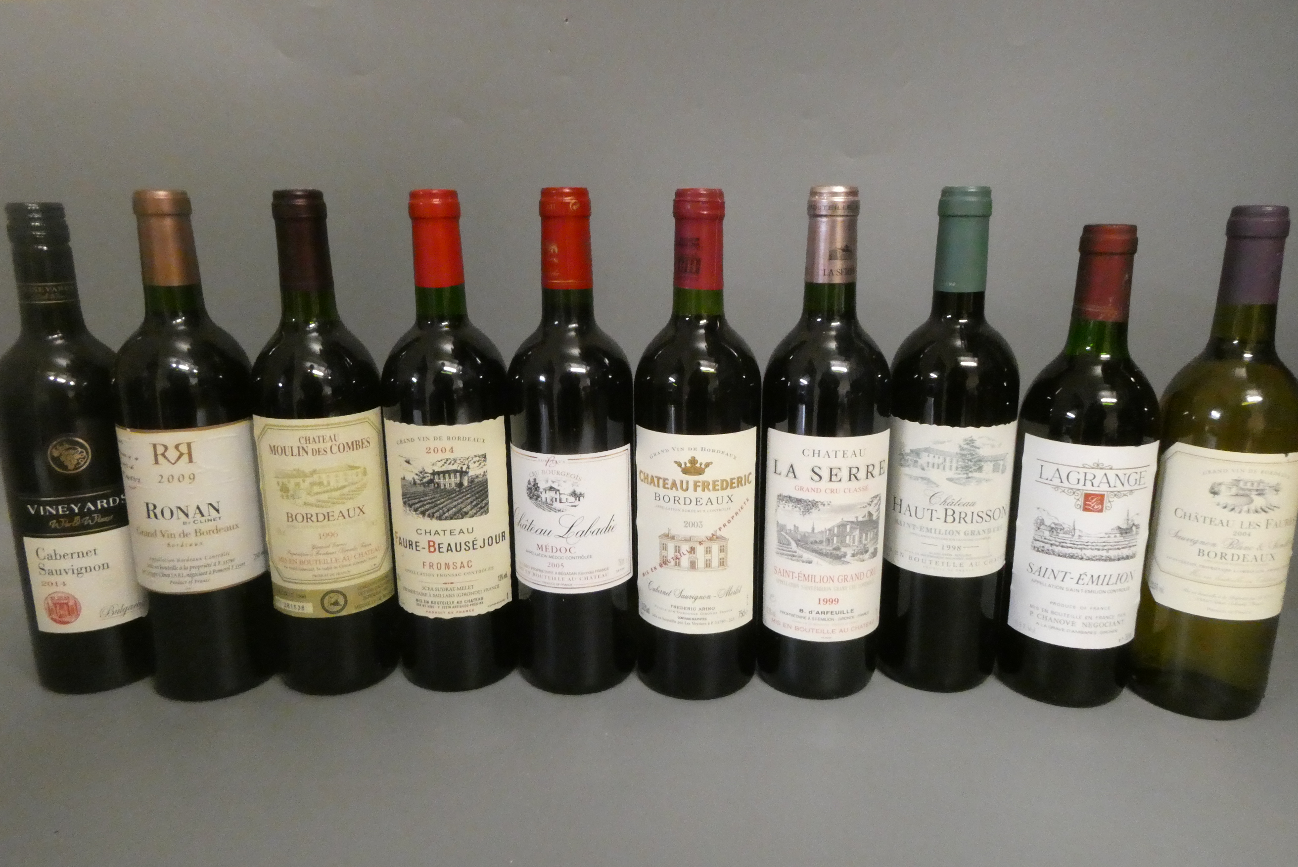 Ten bottles od red bordeaux Image
