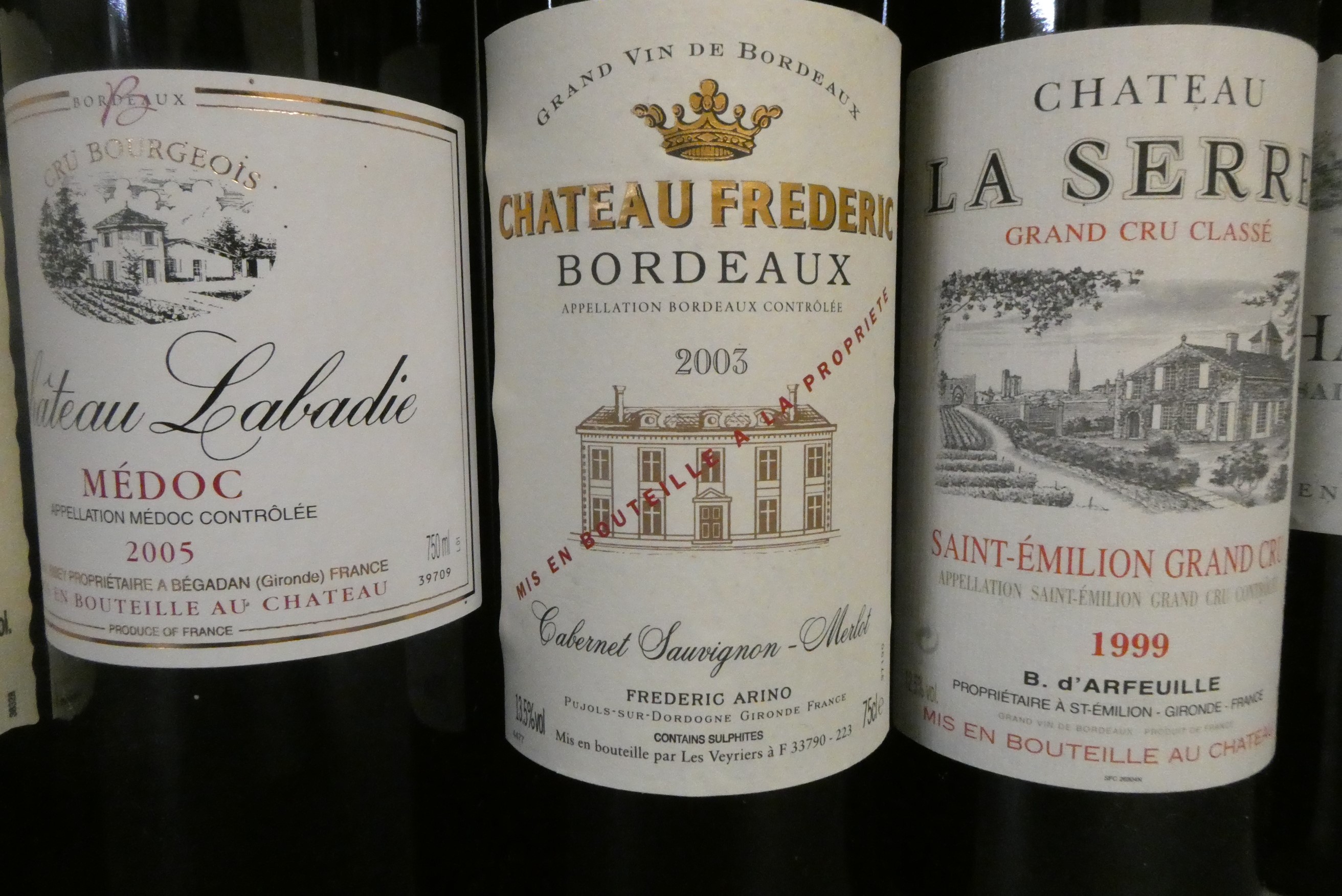 Ten bottles od red bordeaux Image