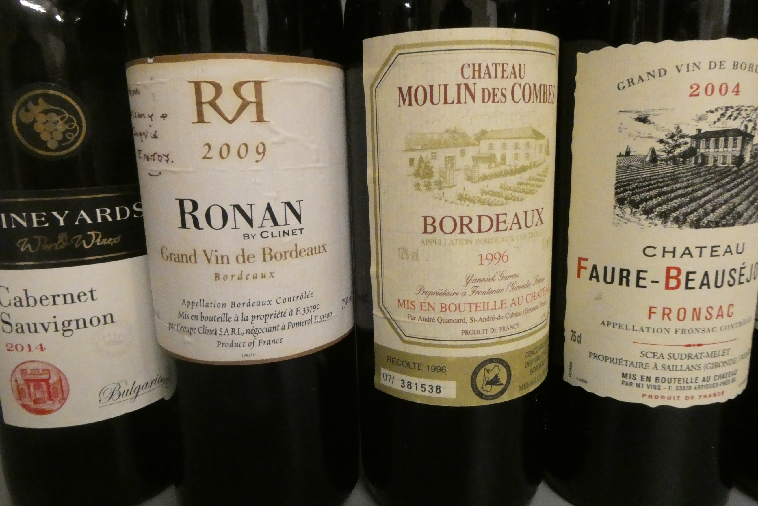 Ten bottles od red bordeaux Image
