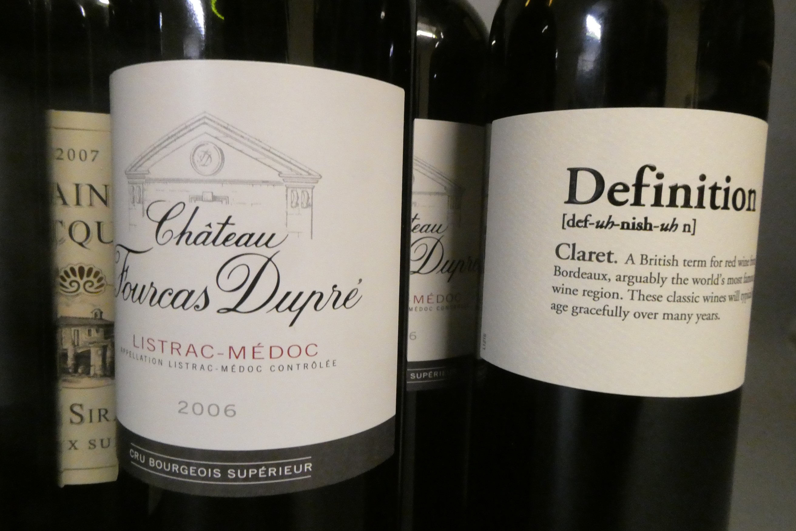 Eleven bottles of red bordeaux Image