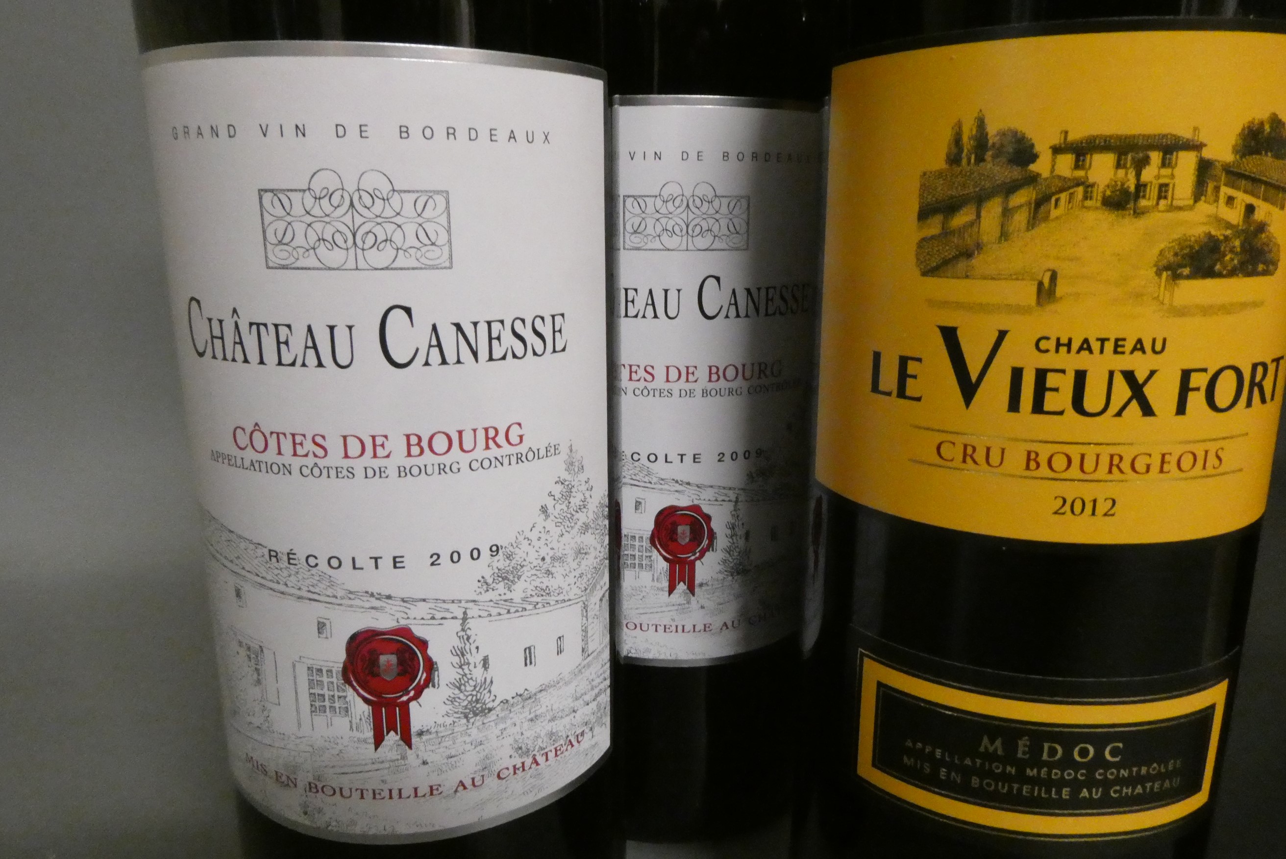 Eleven bottles of red bordeaux Image