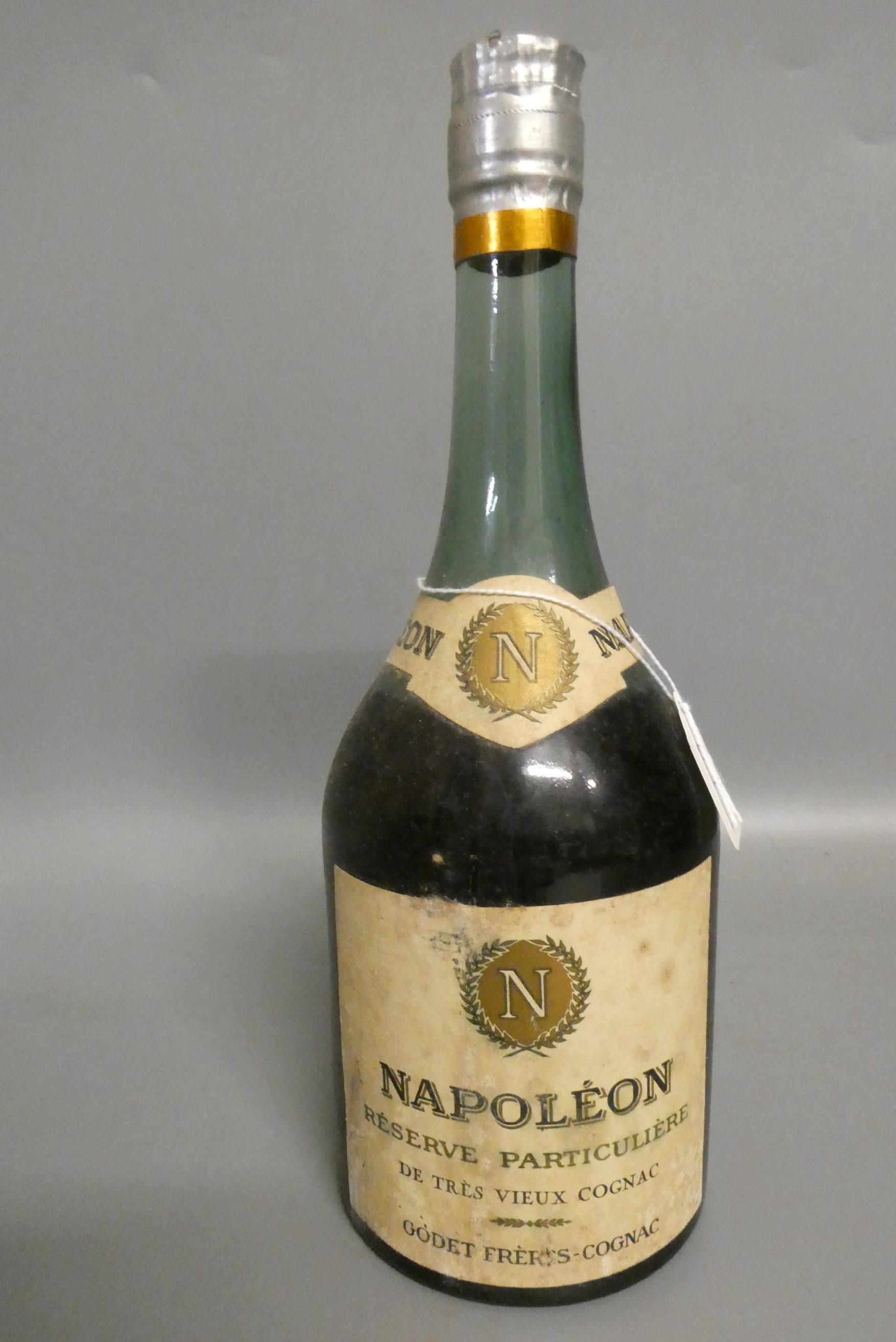 One bottle Napoleon Reserve Particuliere, de tres vieux cognac, Godet Freres (Est. plus 24% premium Image