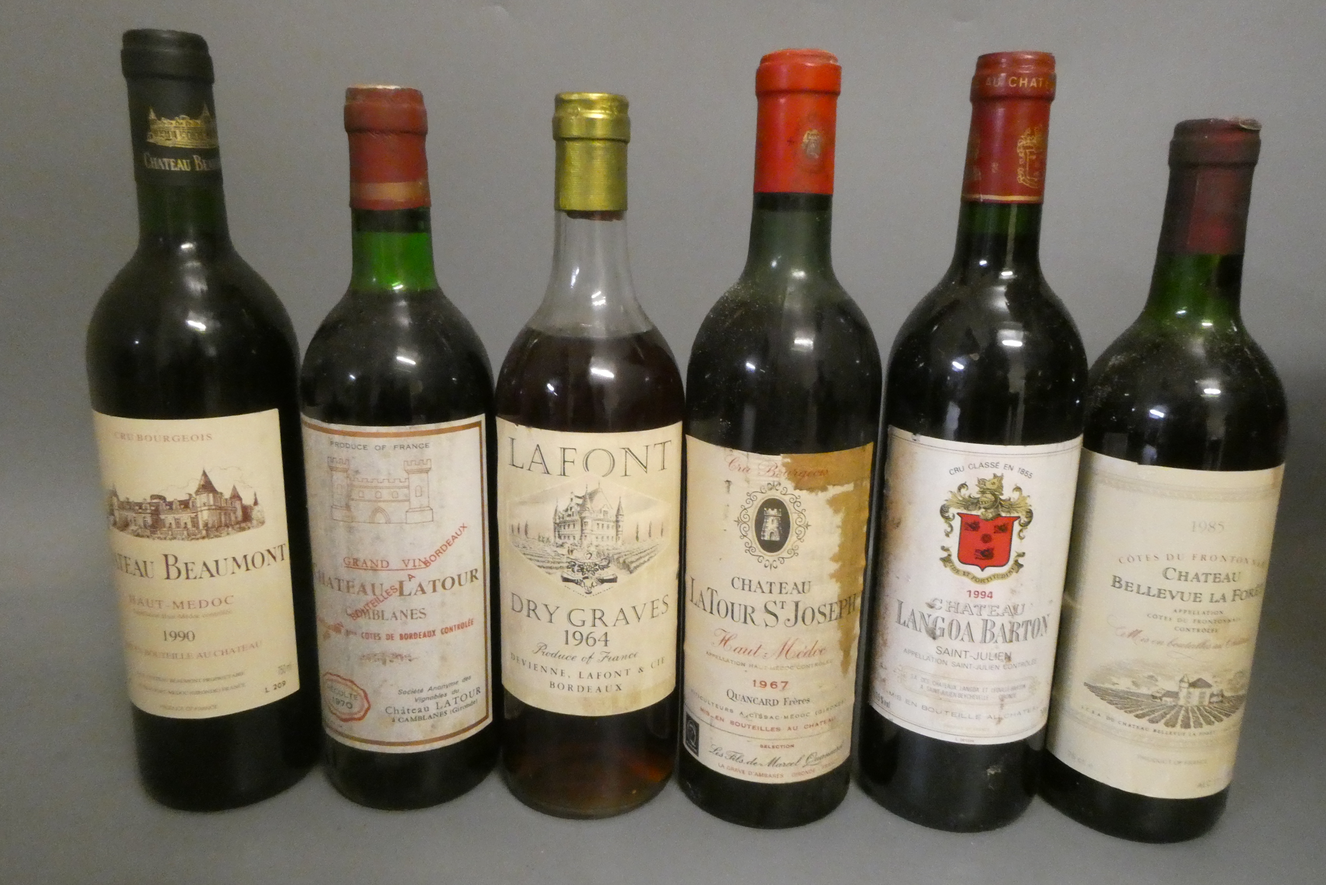 Six bottles of bordeaux Image