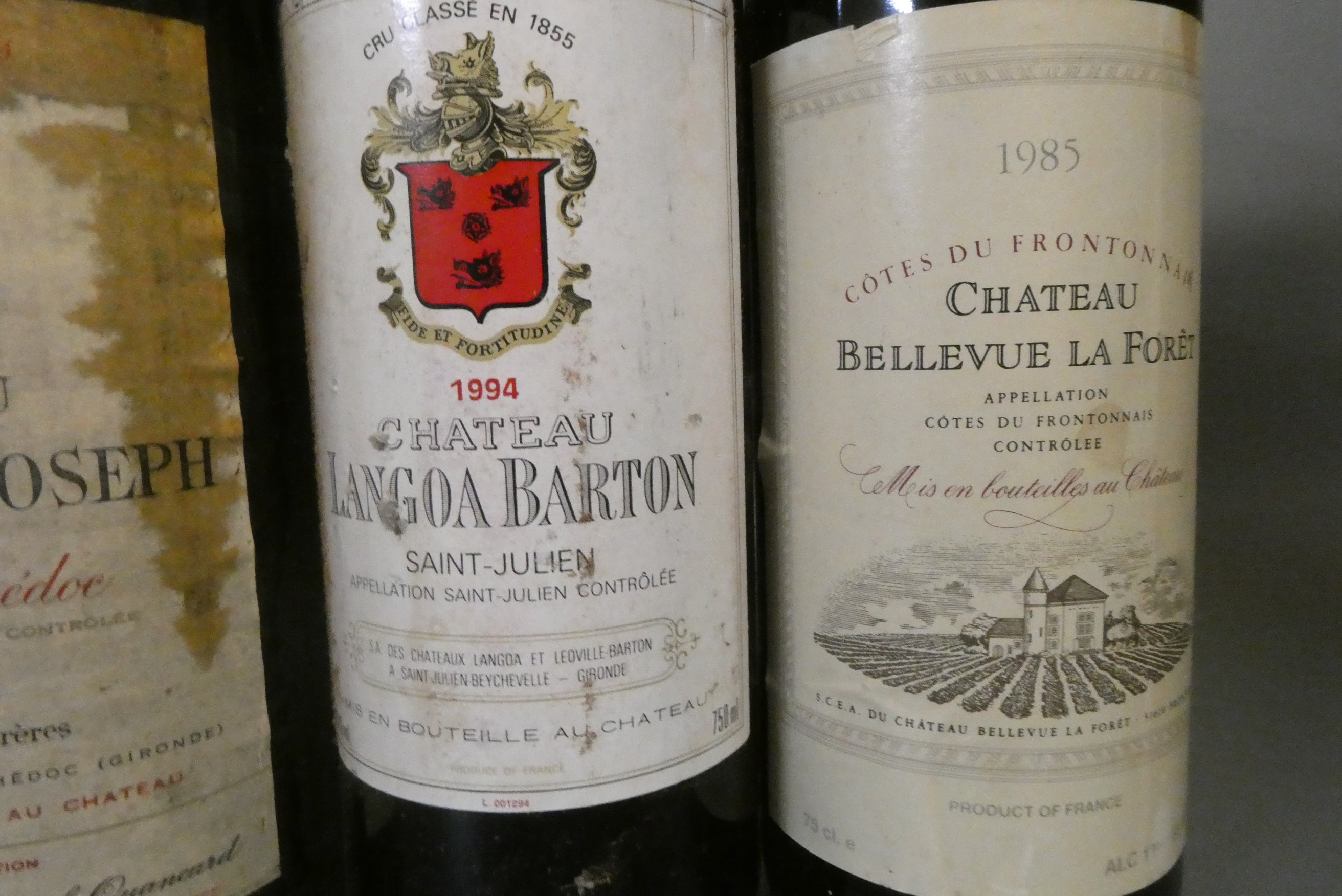 Six bottles of bordeaux Image