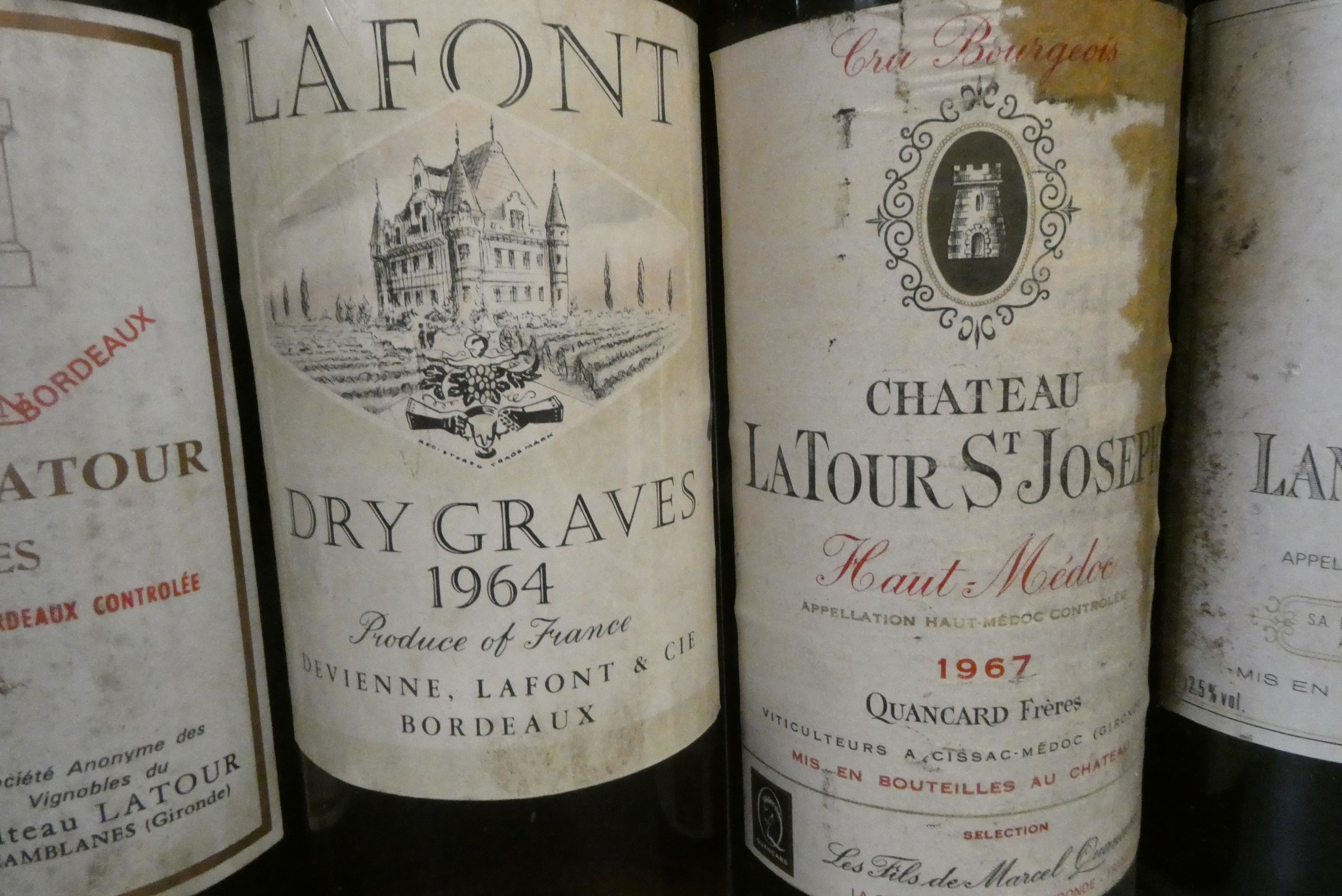 Six bottles of bordeaux Image