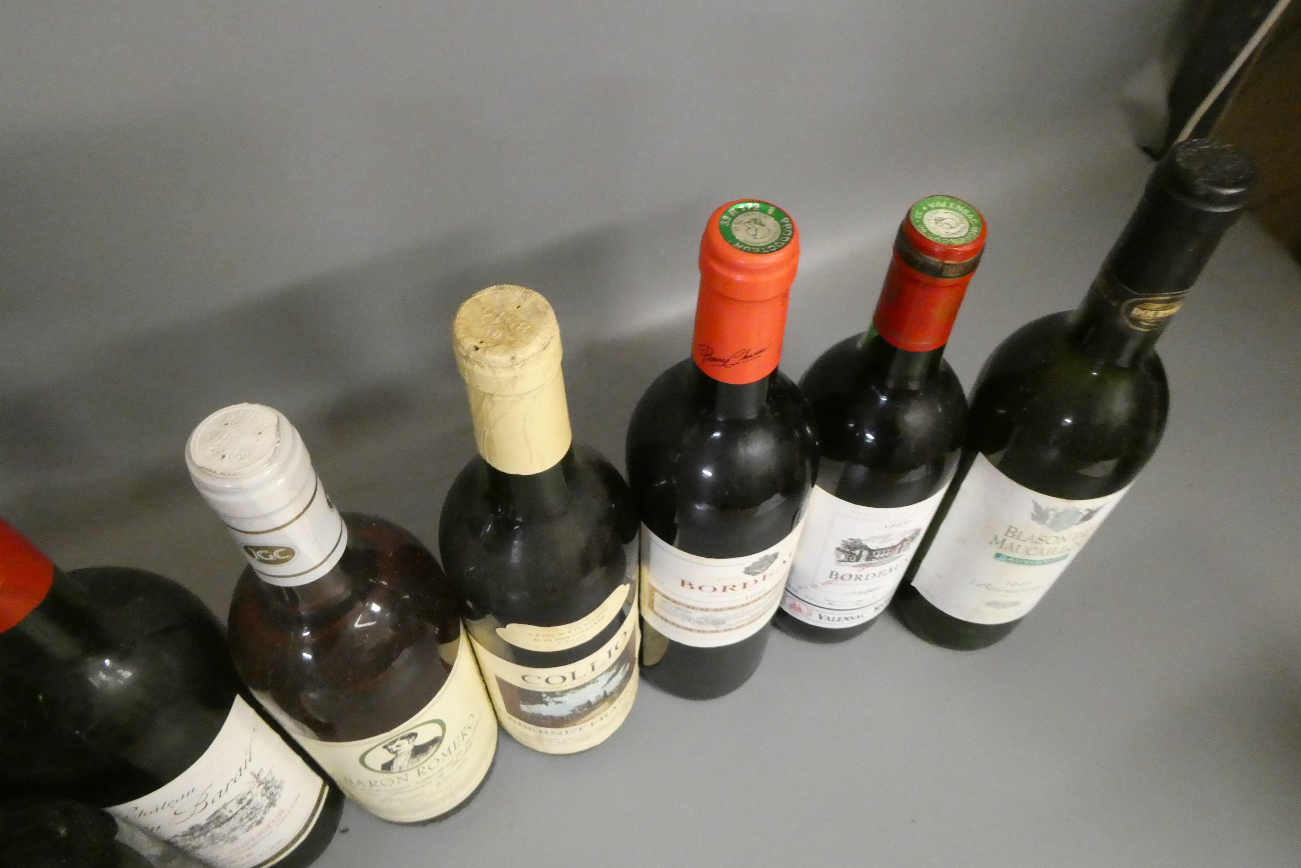 Eleven bottles of bordeaux Image