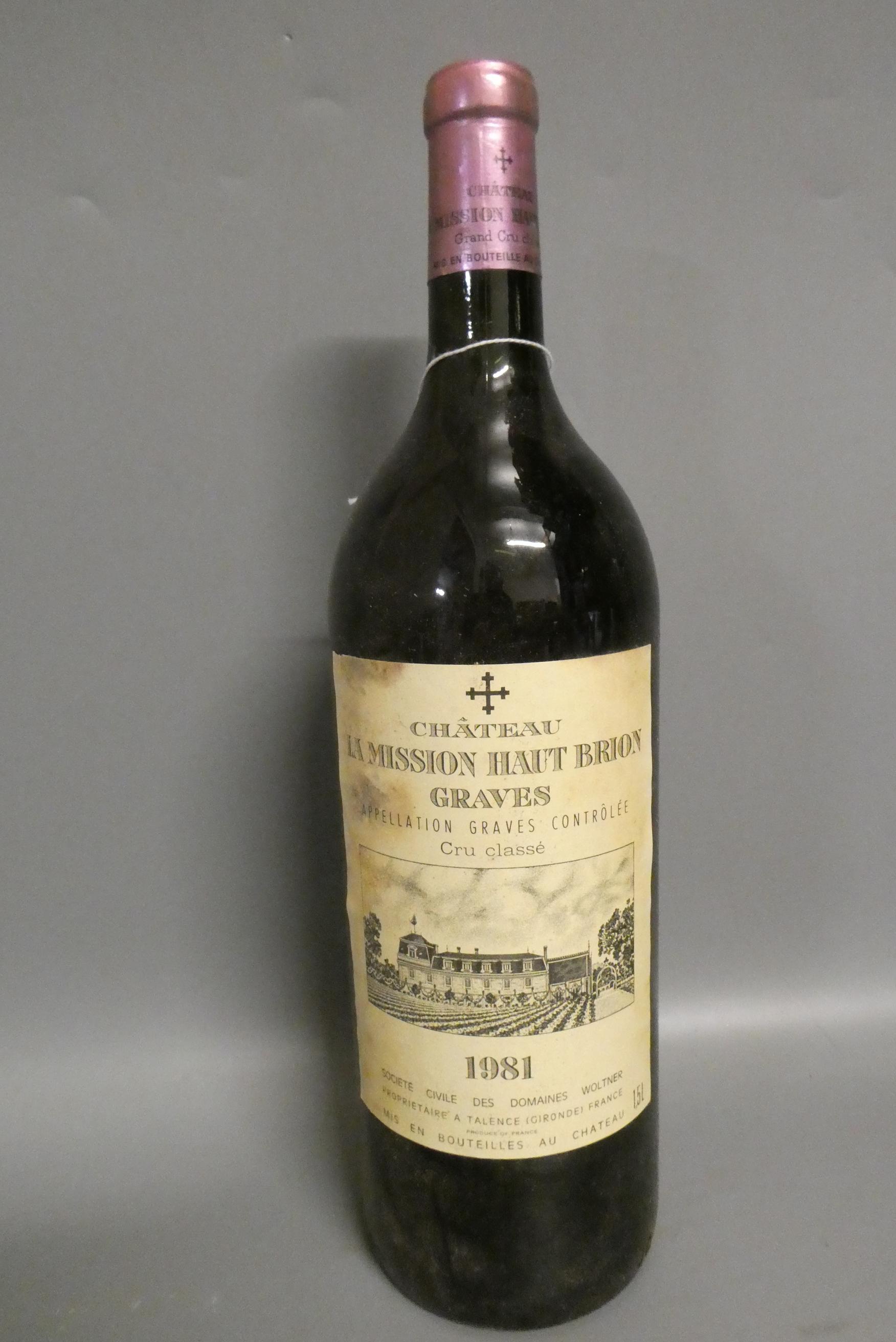 One magnum Chateau La Mission Haut Brion Graves, 1981, Domaines Woltner (Est. plus 24% premium inc. Image