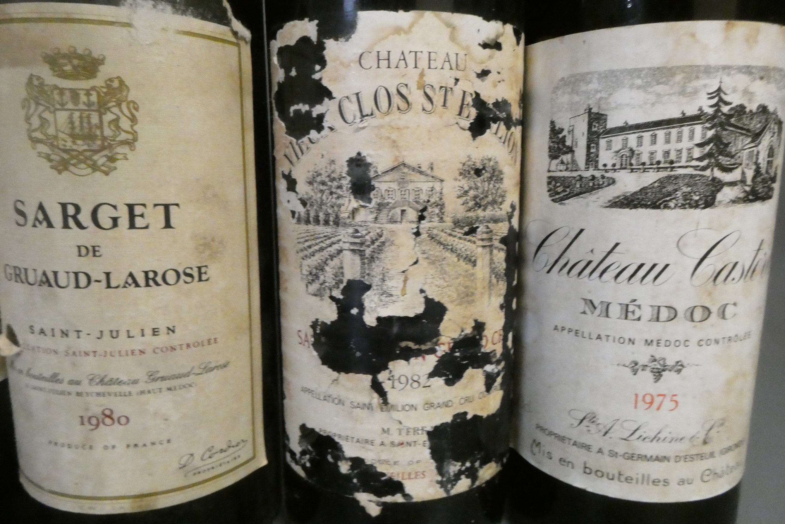 Seven bottles of mainly French Bordeaux Image