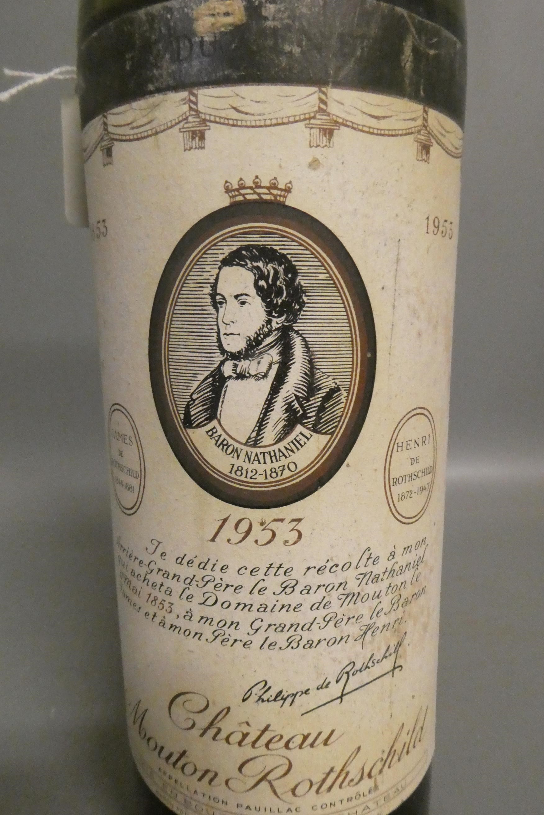 One bottle Chateau Mouton Rothschild, 1953, pauillac (Est. plus 24% premium inc. VAT) Image