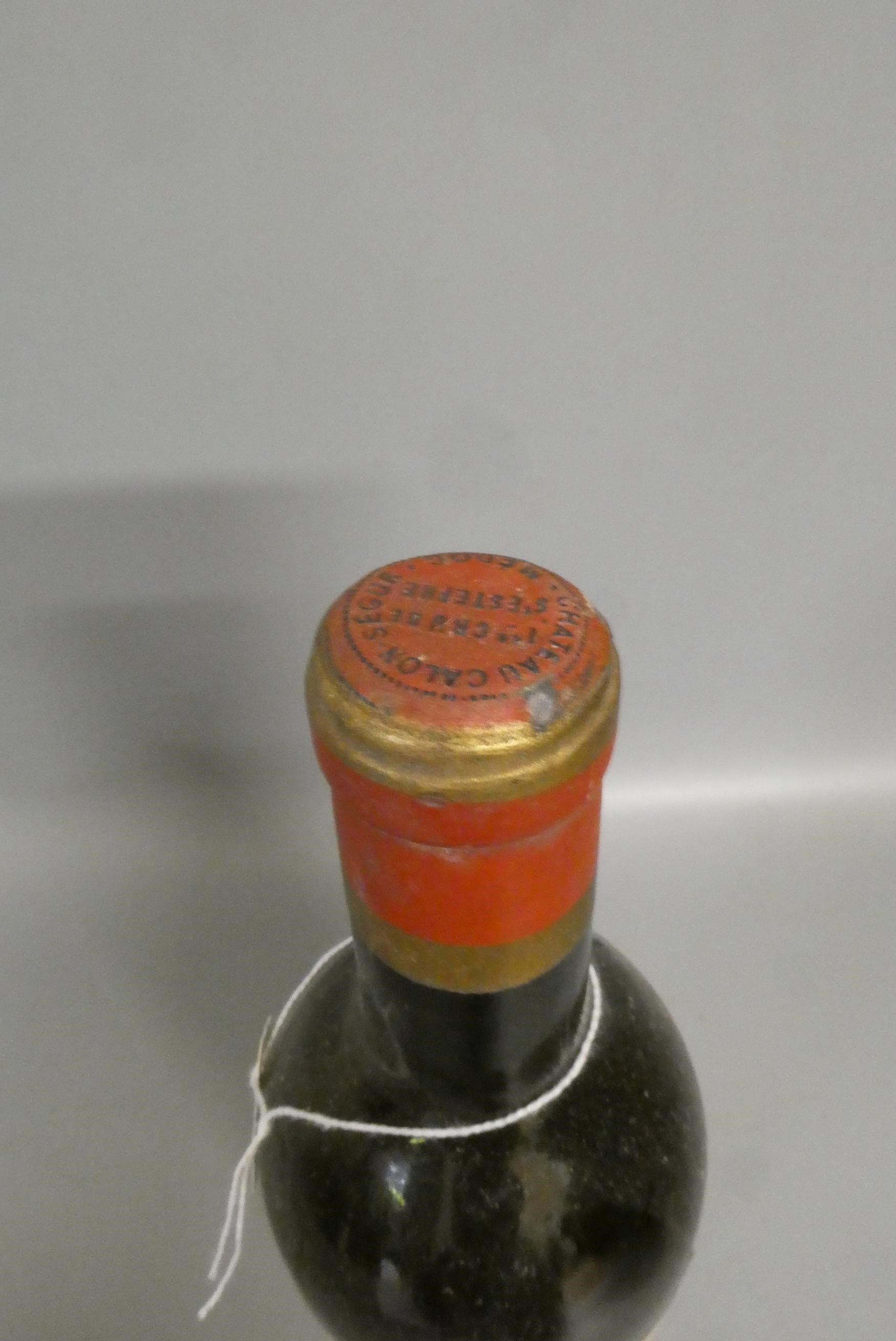 One bottle Chateau Calon-Segur, 1953, Saint-Estephe, medoc (Est. plus 24% premium inc. VAT) Image