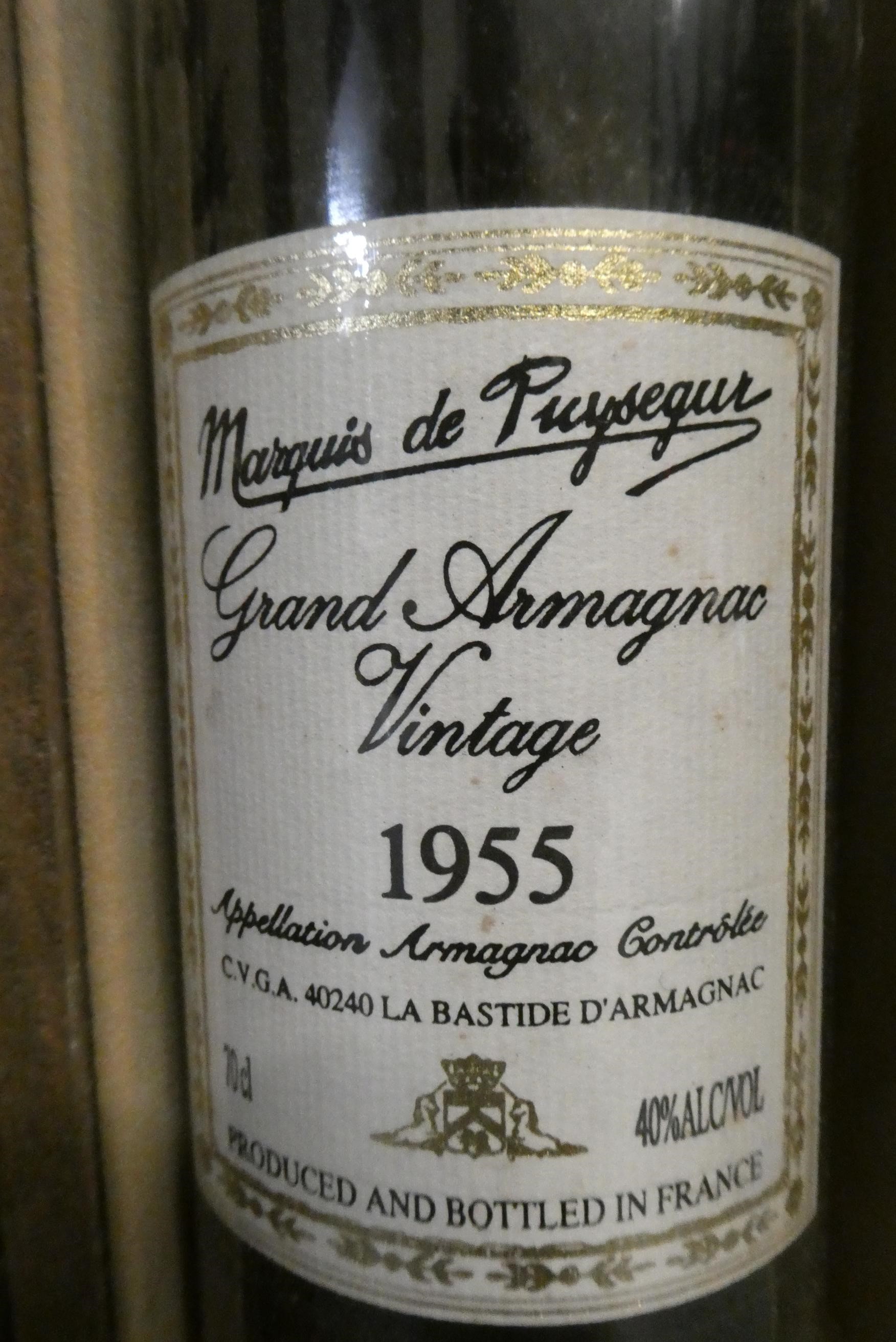 One bottle Marquis de Puysegur 1955 Grand Armagnac, boxed, 70cl, 40% (Est. plus 24% premium inc. Image