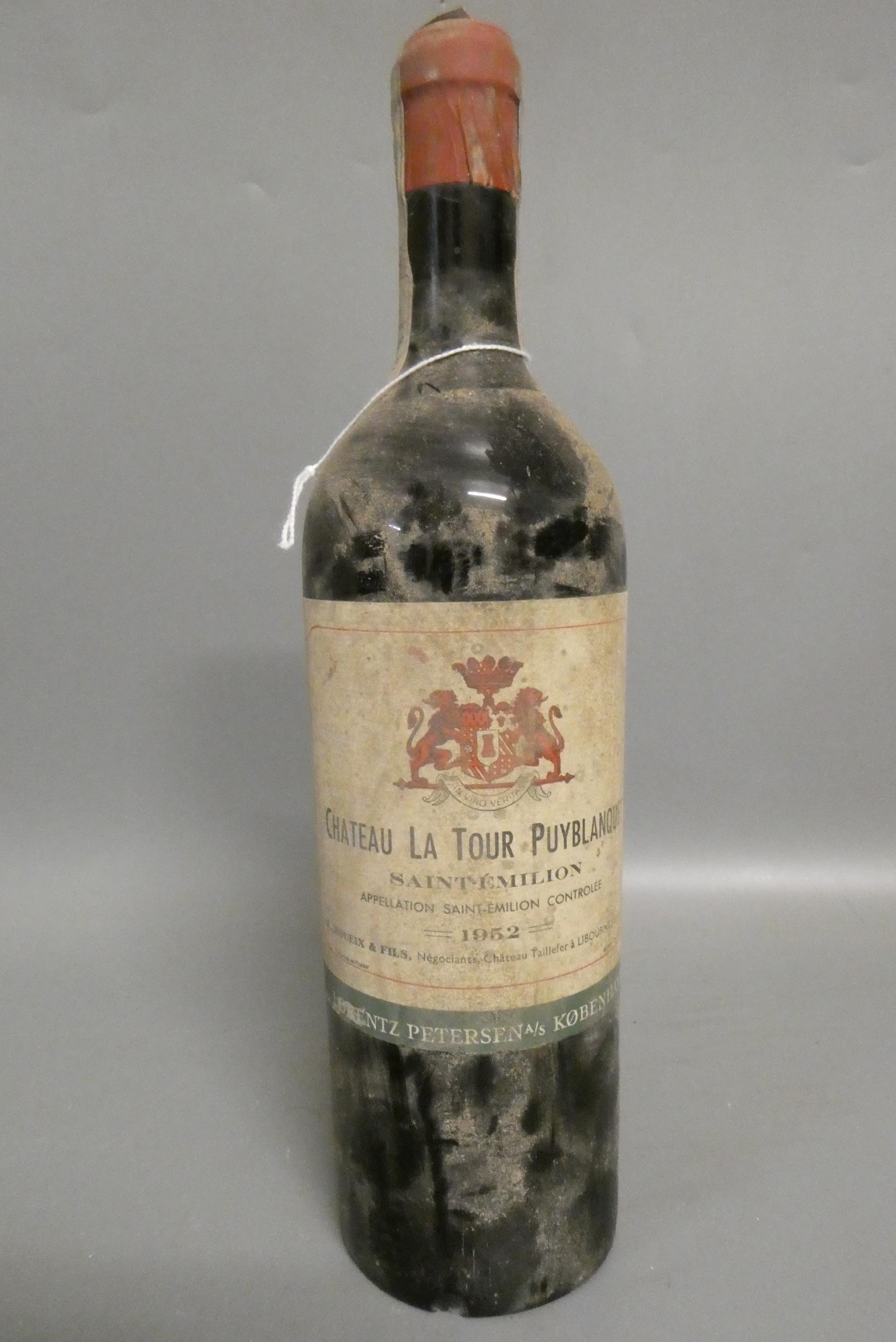 One bottle Chateau La Tour Puyblanquet, 1952, Saint-Emilion (Est. plus 24% premium inc. VAT) Image