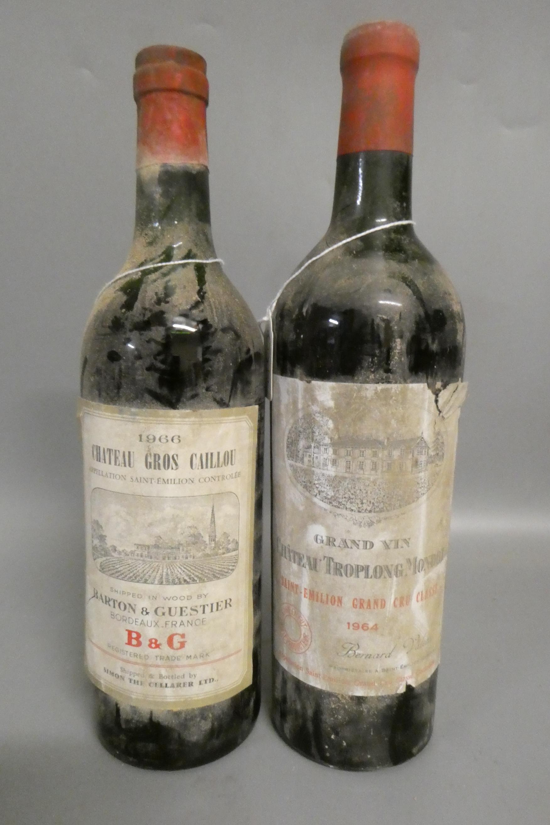 One bottle Chateau Troplong Mondot, 1964, Saint-Emilion grand cru classe, together with a 1966 Image