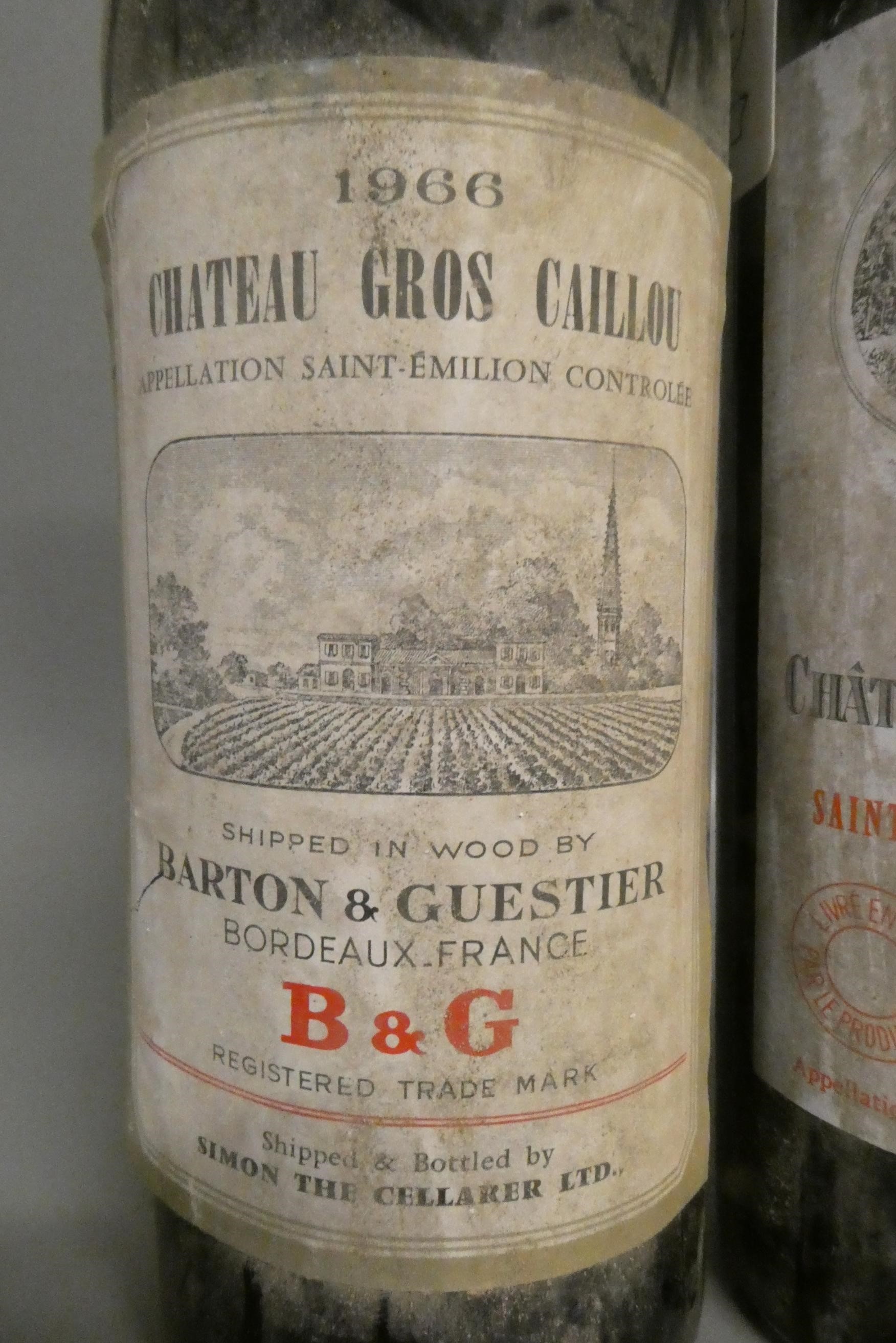 One bottle Chateau Troplong Mondot, 1964, Saint-Emilion grand cru classe, together with a 1966 Image