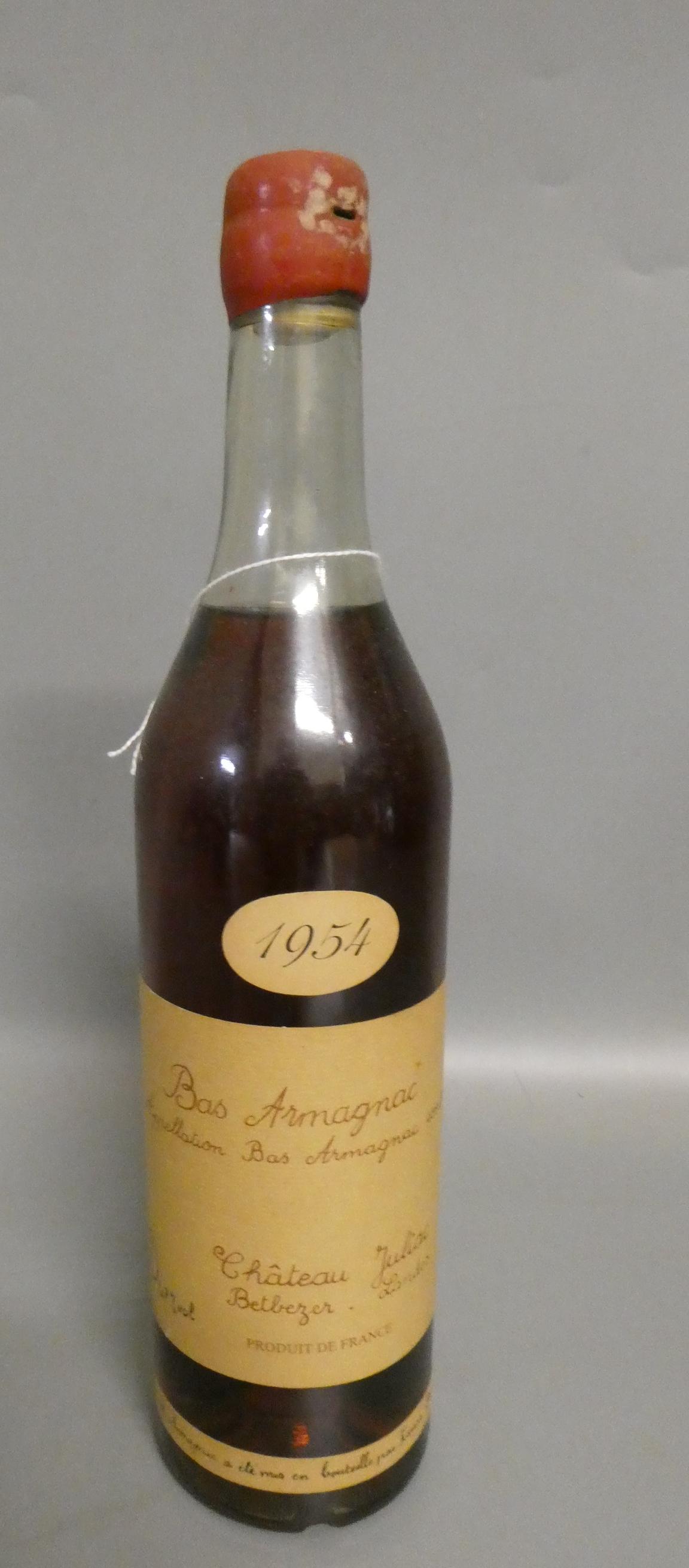 One bottle Bas Armagnac 1954, Chateau Juliac, 70cl, 47% (Est. plus 24% premium inc. VAT) Image