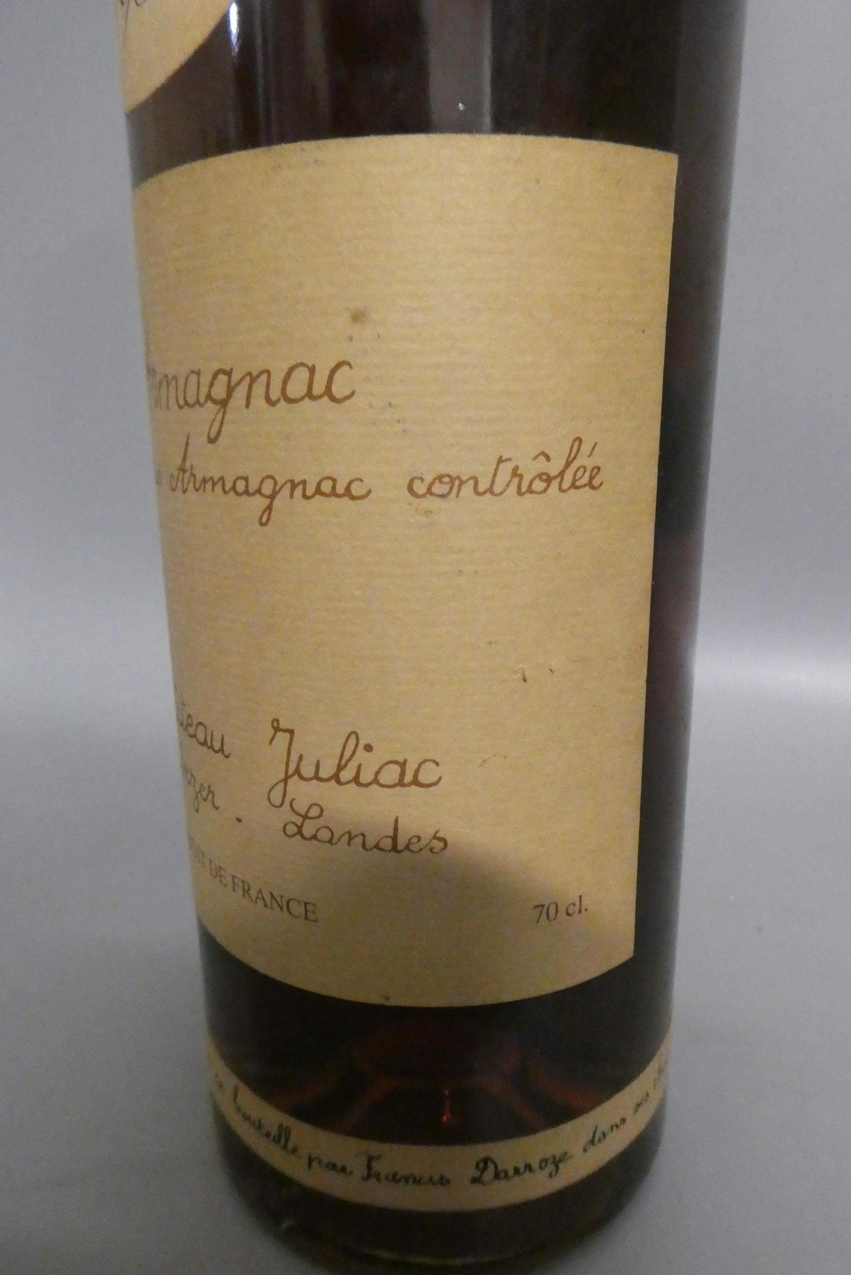 One bottle Bas Armagnac 1954, Chateau Juliac, 70cl, 47% (Est. plus 24% premium inc. VAT) Image