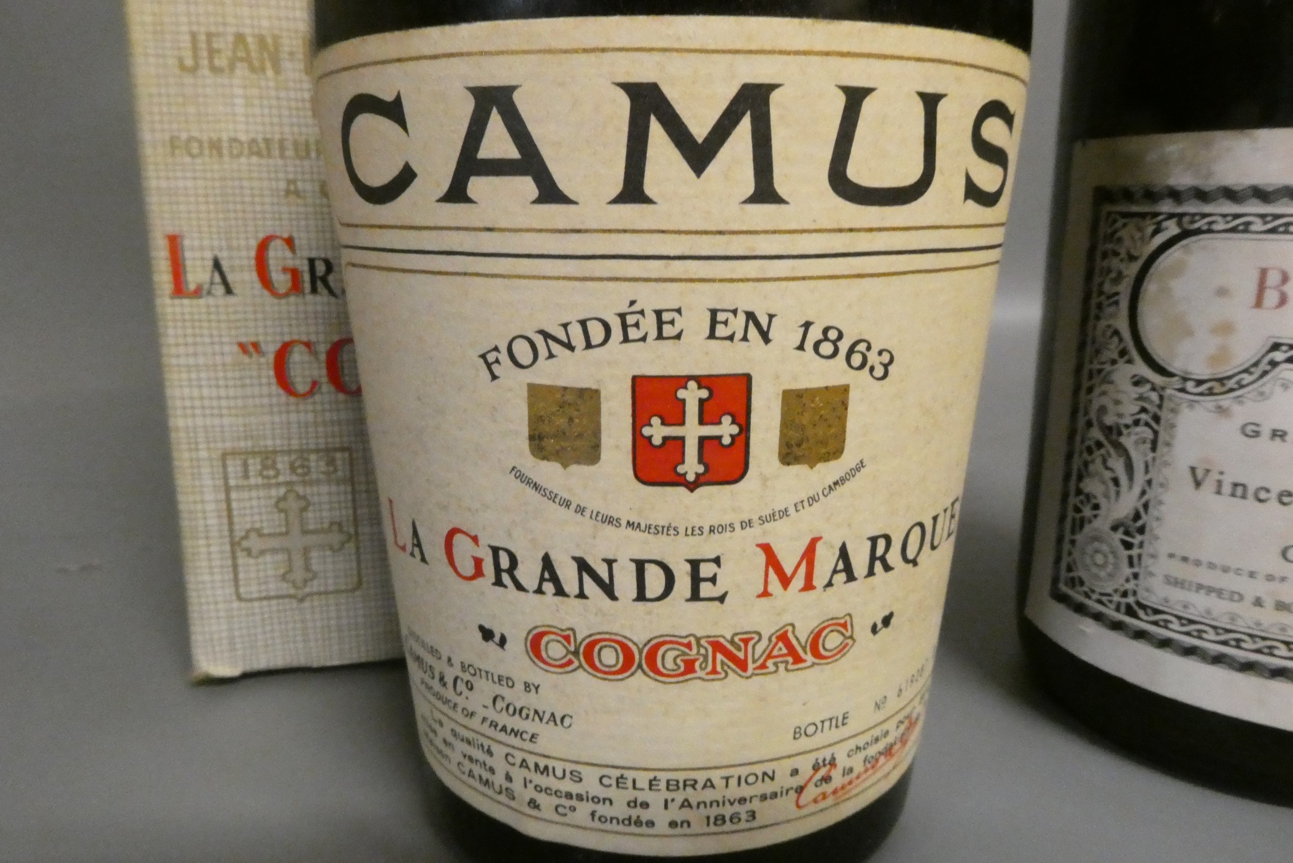 One bottle Camus La Grande Marque cognac, 1970s, boxed, together with a 1966 Beaujolais, Image