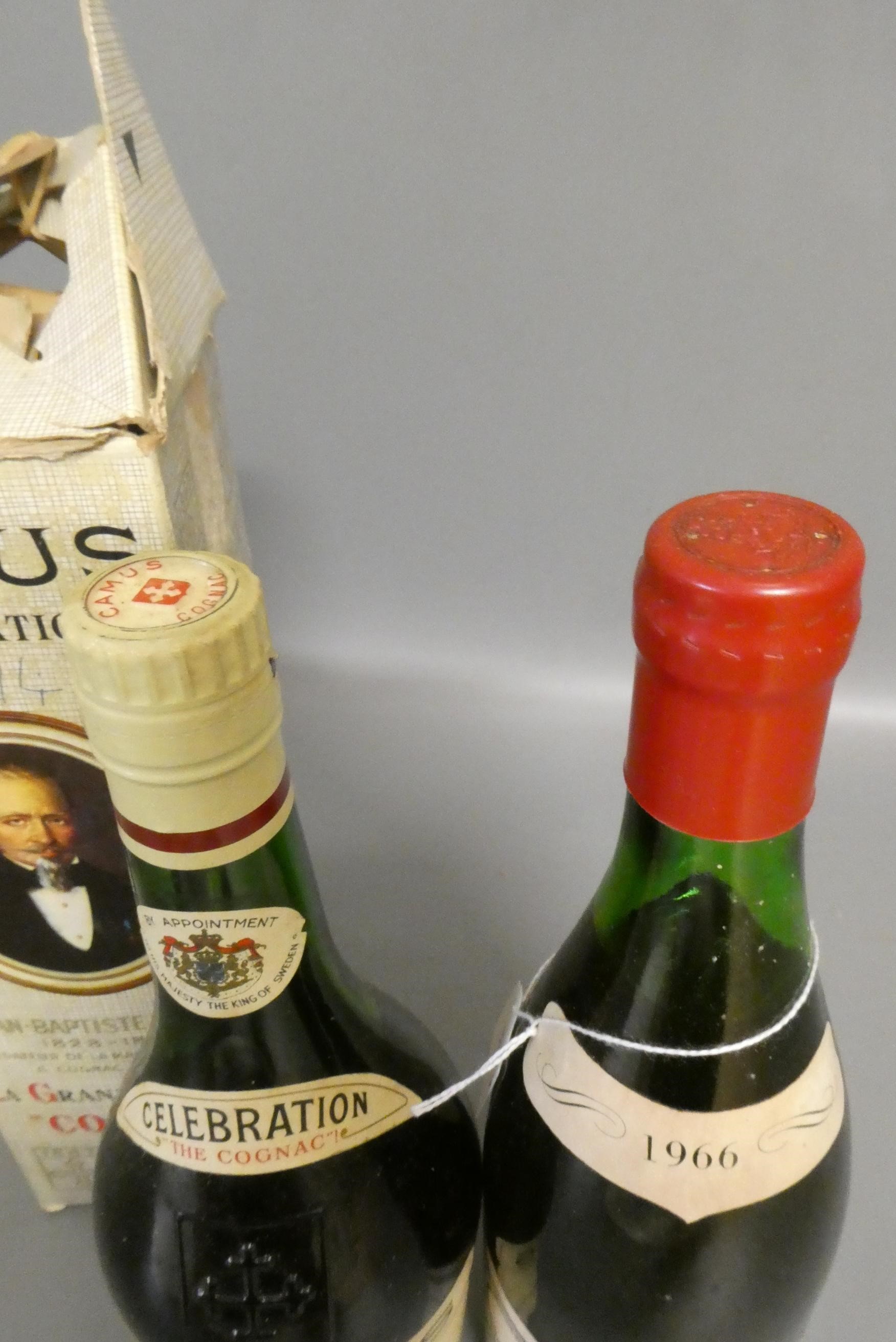 One bottle Camus La Grande Marque cognac, 1970s, boxed, together with a 1966 Beaujolais, Image
