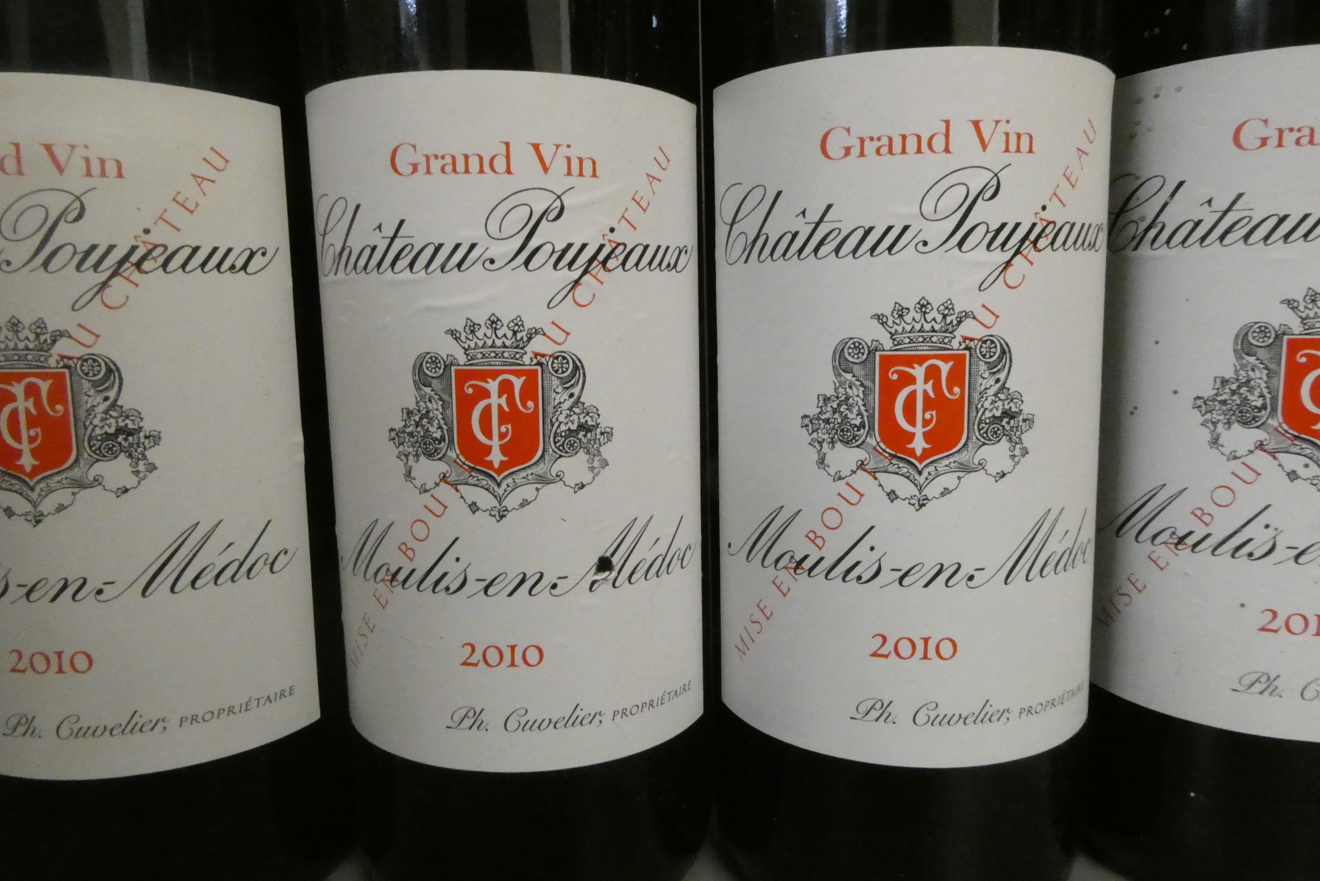 Six bottles Chateau Poujeaux, 2010, Moulis-en-Medoc, grand vin (Est. plus 24% premium inc. VAT) Image