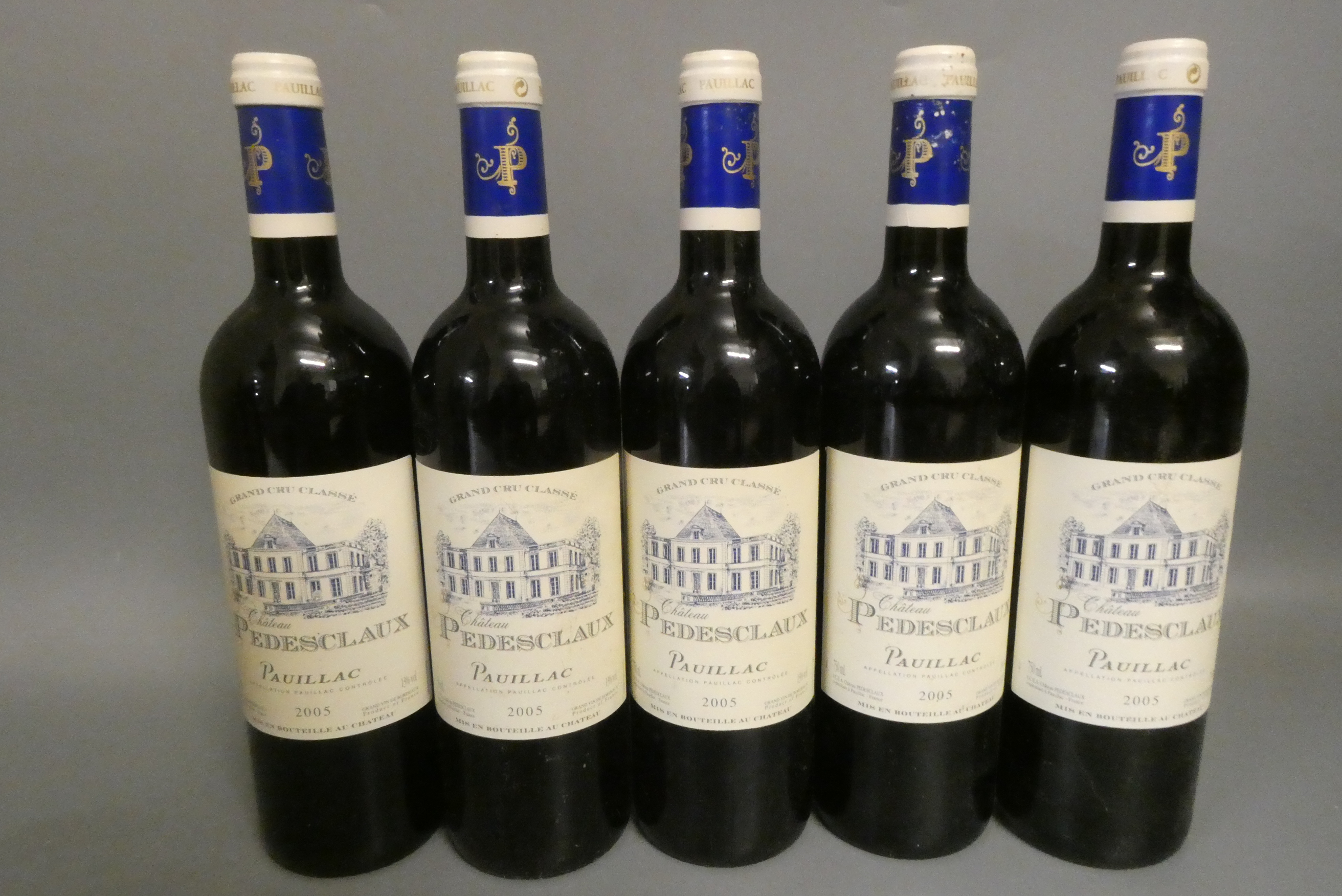Five bottles Chateau Pedesclaux, 2005, pauillac, grand cru classe (Est. plus 24% premium inc. VAT) Image