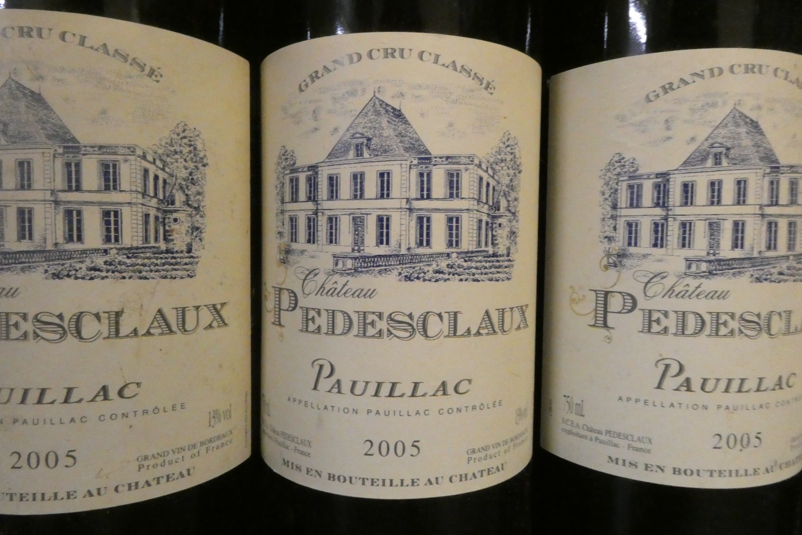 Five bottles Chateau Pedesclaux, 2005, pauillac, grand cru classe (Est. plus 24% premium inc. VAT) Image