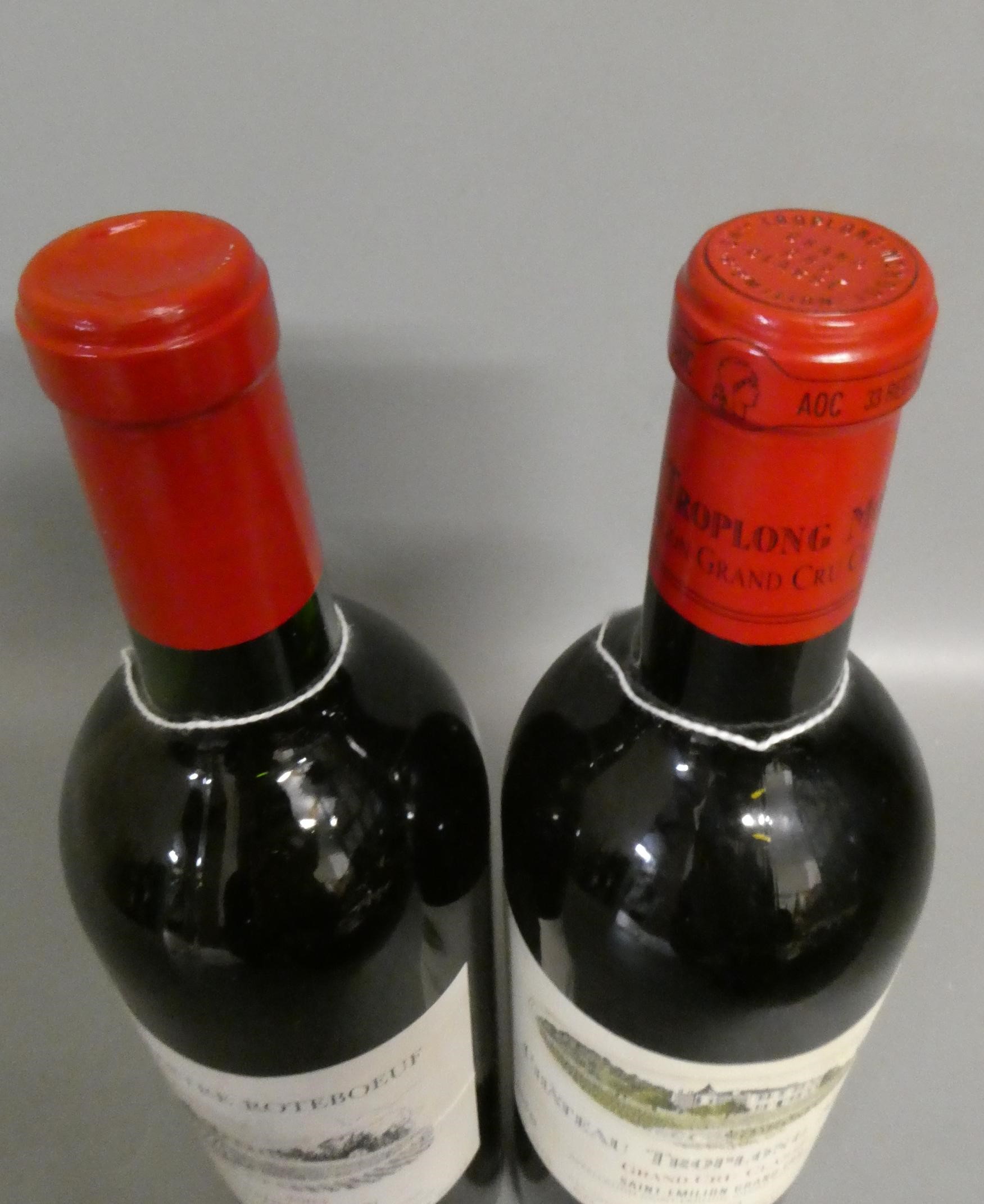 Two bottles Saint-Emilion grand cru, comprising one 2000 Chateau Troplong Mondot, and one 2003 Image