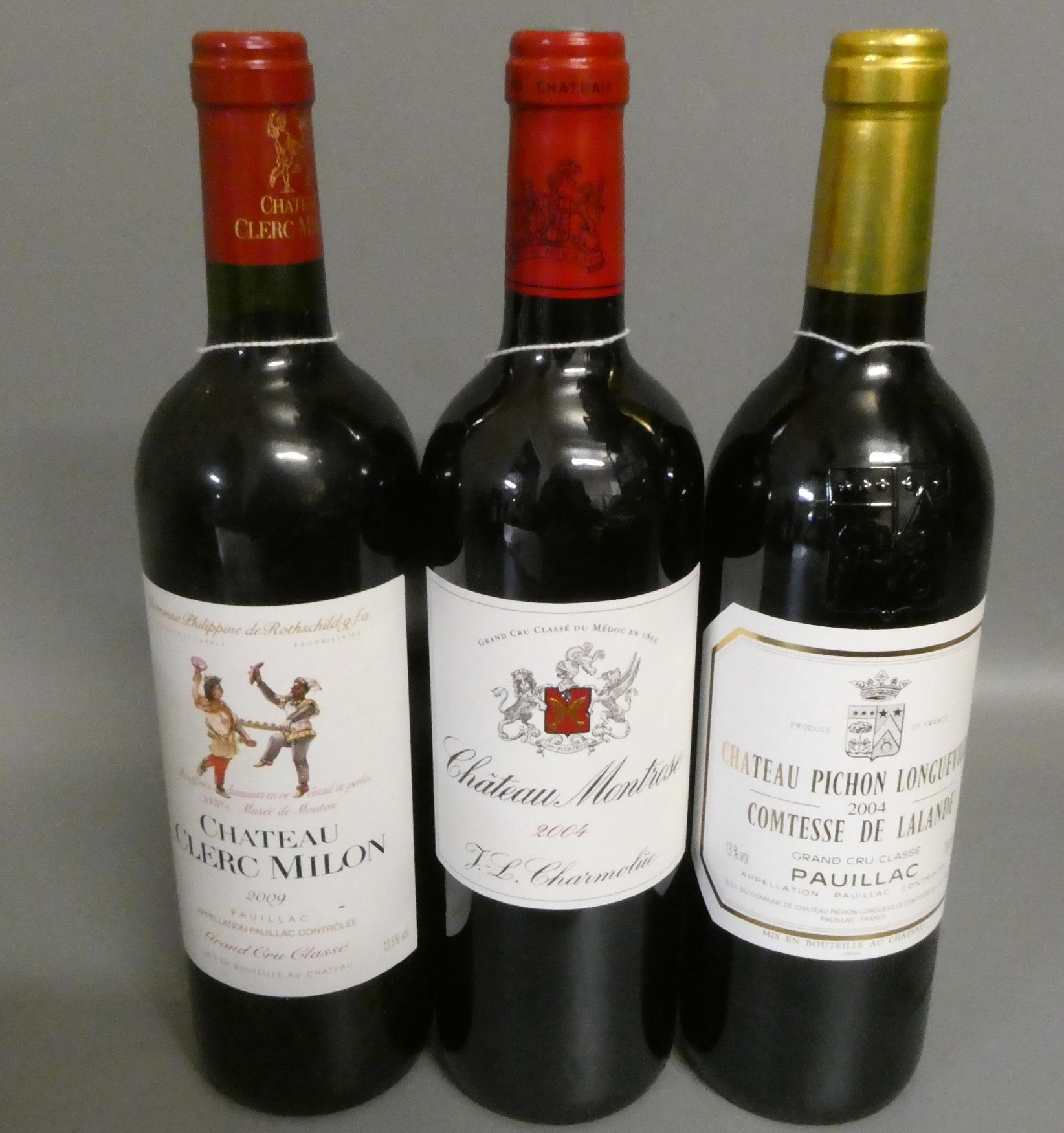 Three bottles Bordeaux grand cru classe Image