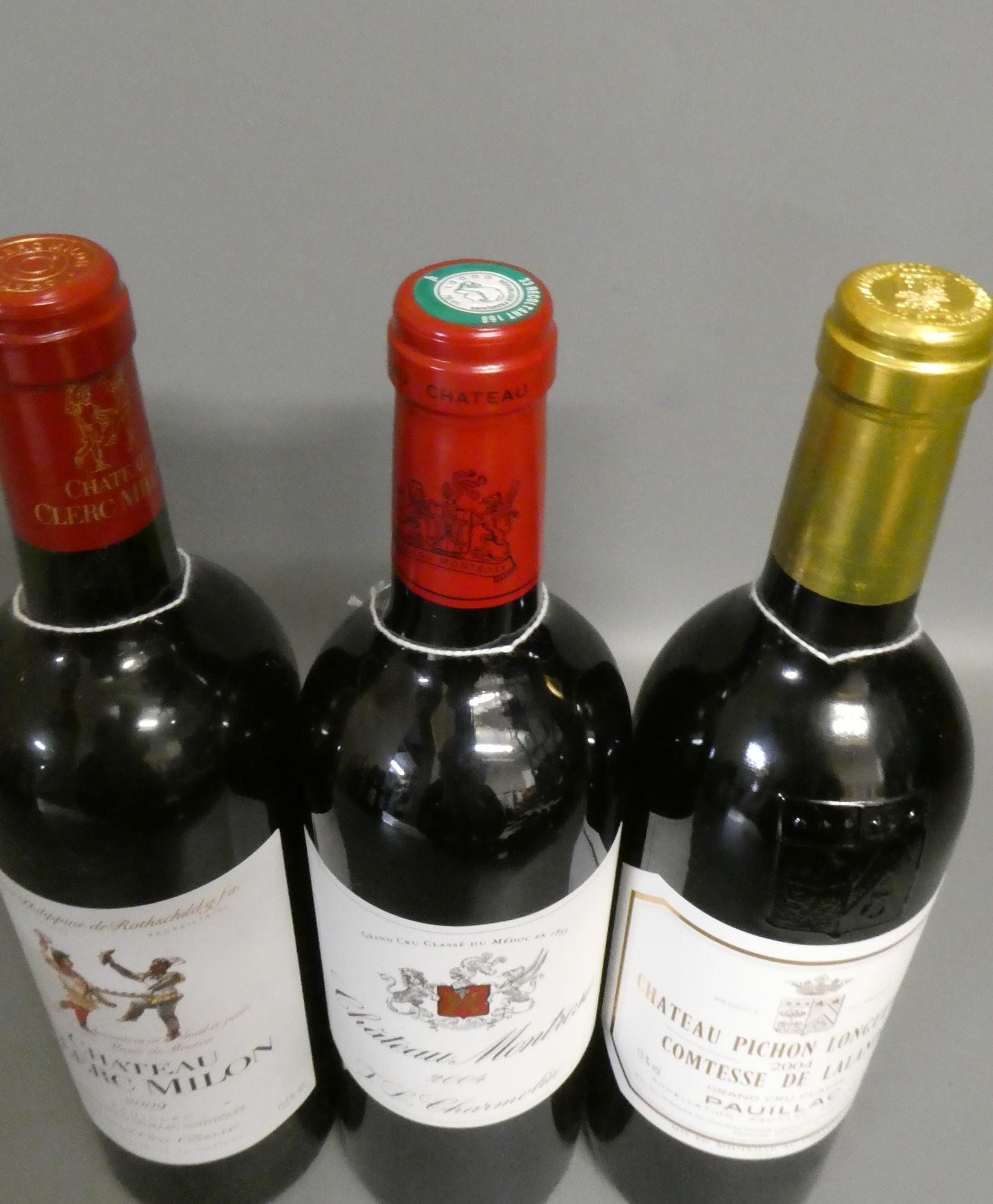Three bottles Bordeaux grand cru classe Image