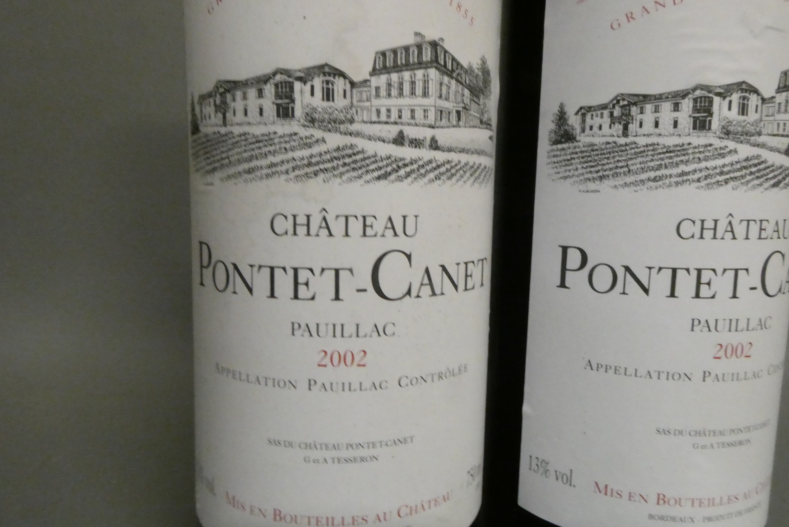 Two bottles Chateau Pontet-Canet, 2002, pauillac (Est. plus 24% premium inc. VAT) Image