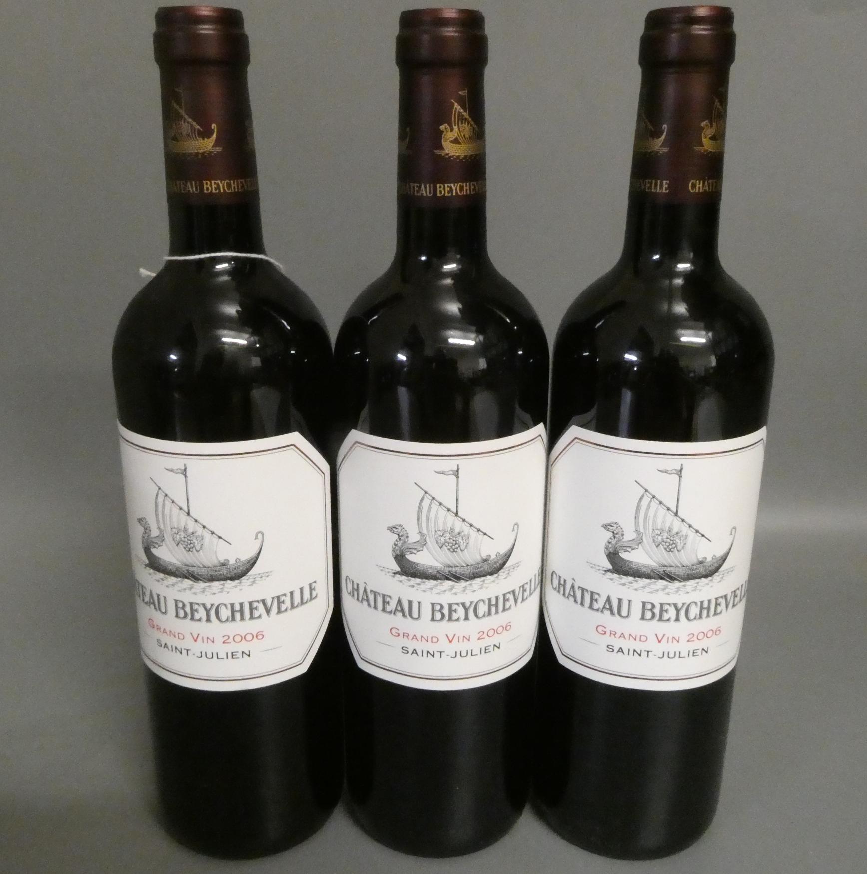Three bottles Chateau Beychevelle, 2006, Saint-Julien (Est. plus 24% premium inc. VAT) Image