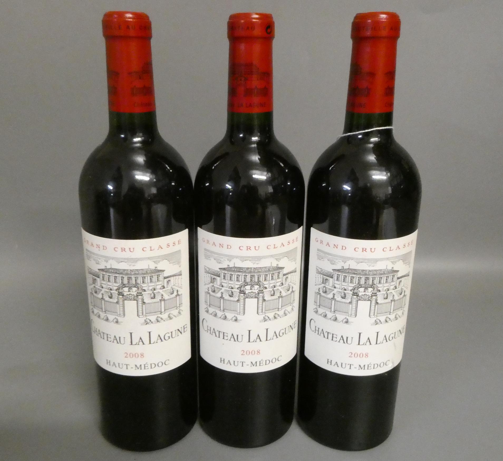 Three bottles Chateau La Lagune, 2008, haut-medoc, grand cru classe (Est. plus 24% premium inc. VAT) Image