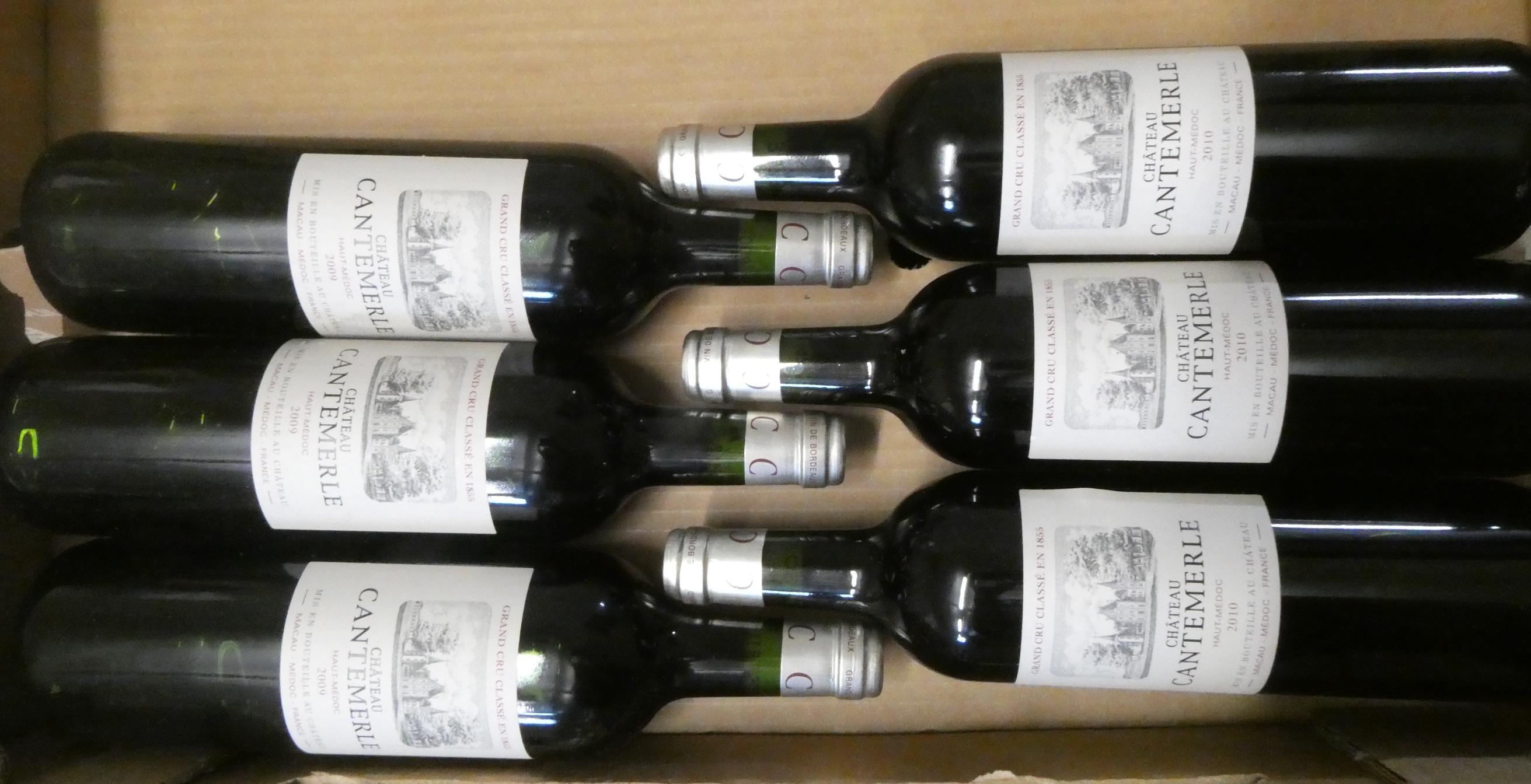 Six bottles Chateau Cantemerle, comprising three 2009 & three 2010, haut-medoc, grand cru classe Image