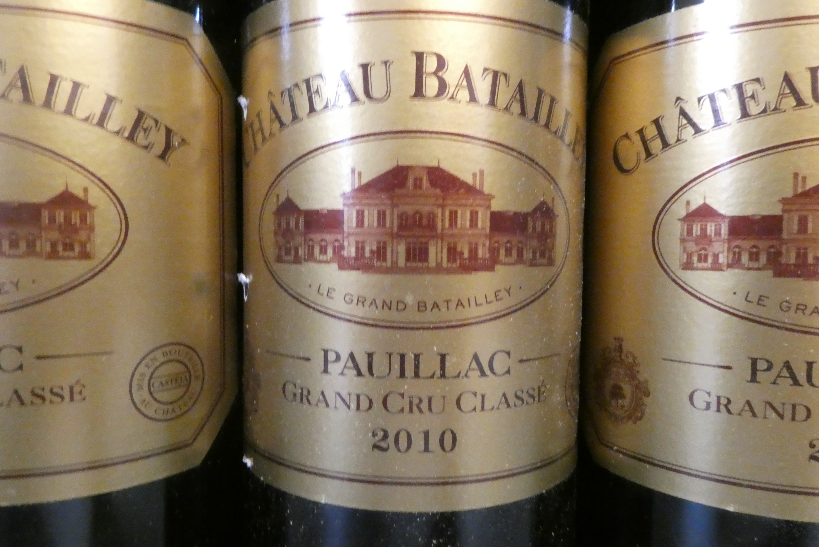 Three bottles Chateau Batailley, 2010, pauillac, grand cru classe (Est. plus 24% premium inc. VAT) Image