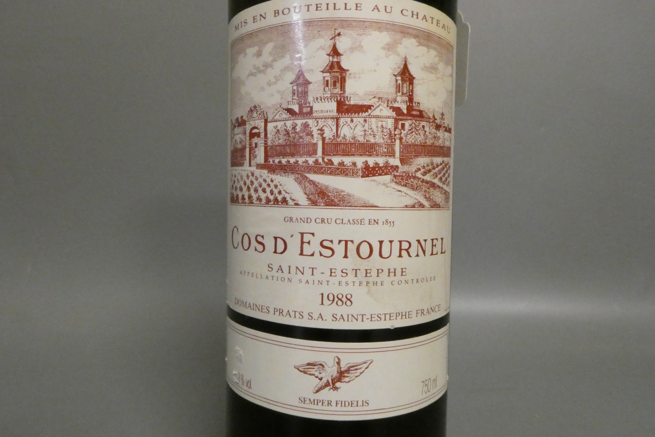 One bottle Cos D'Estournel, 1988, Saint-Estephe, grand cru classe (Est. plus 24% premium inc. VAT) Image