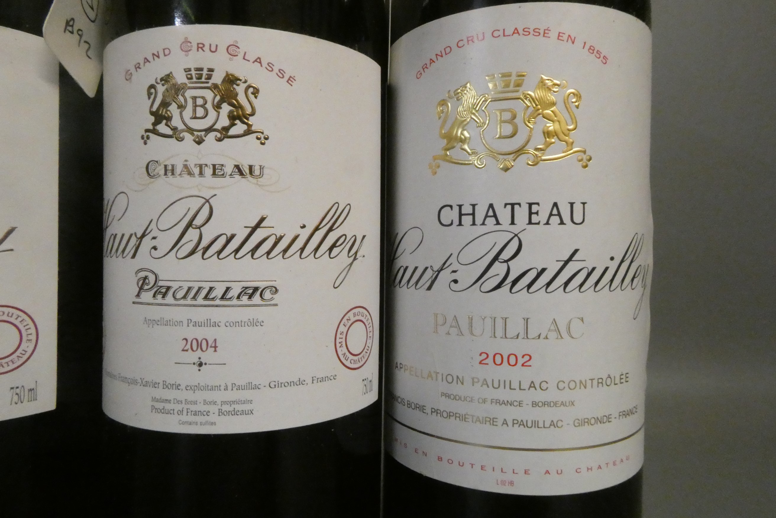 Three bottles Chateau Haut-Batailley, comprising two 2004 and one 2002, pauillac, grand cru classe Image
