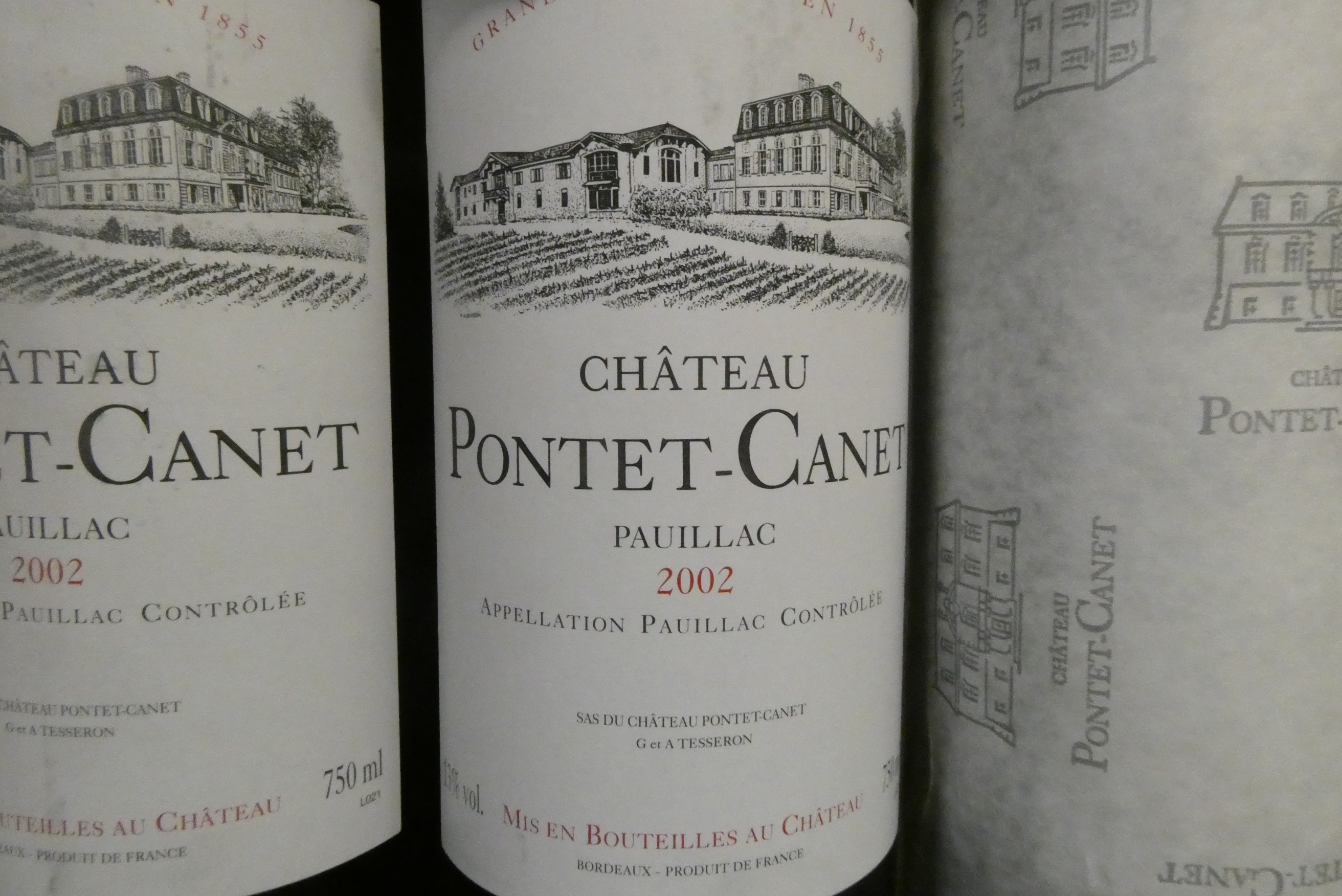 Four bottles Chateau Pontet-Canet, 2002, pauillac, grand cru classe (Est. plus 24% premium inc. VAT) Image