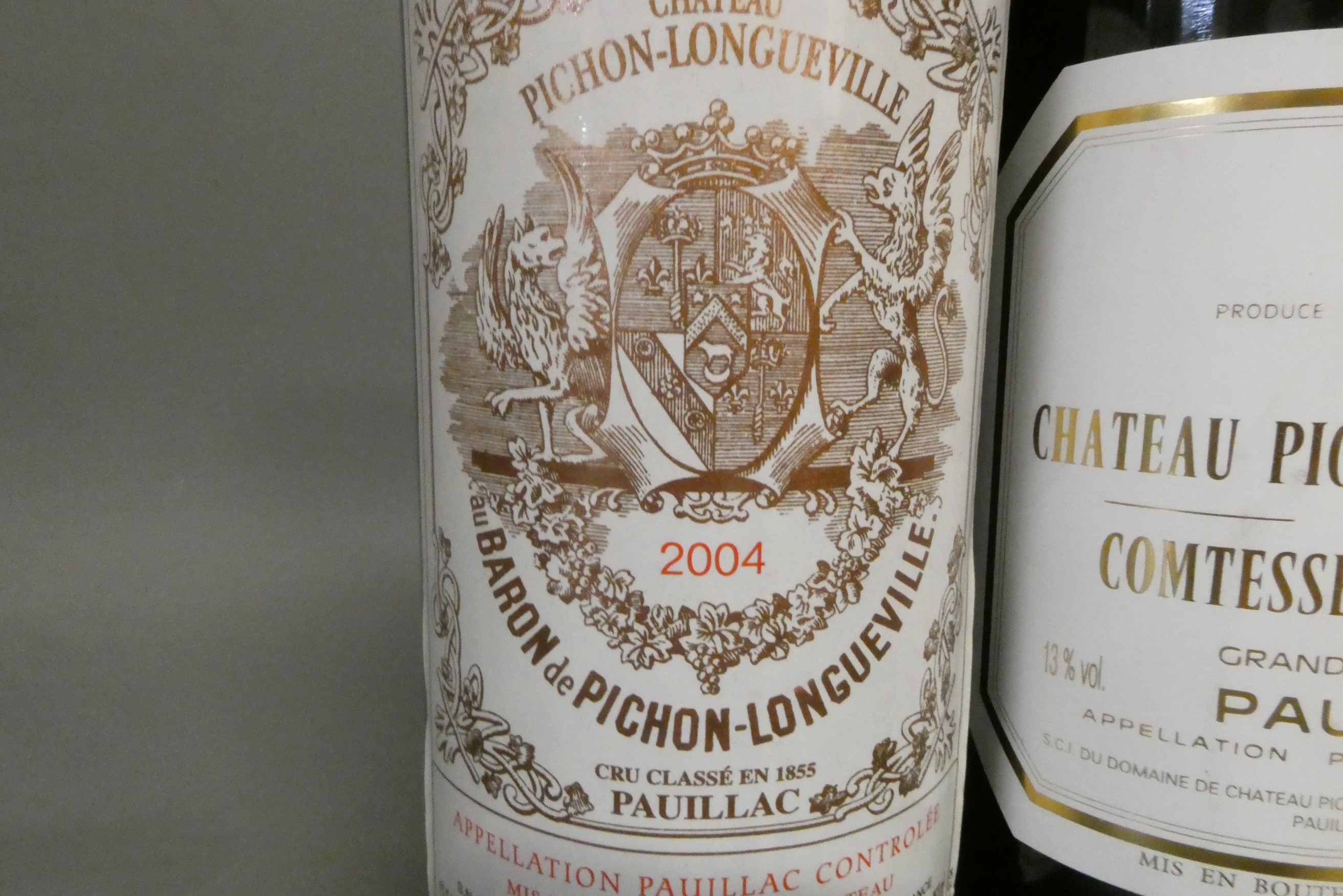 Two bottles Chateau Pichon-Longueville, 2004, comprising one Comtesse de Lalande pauillac grand cru Image