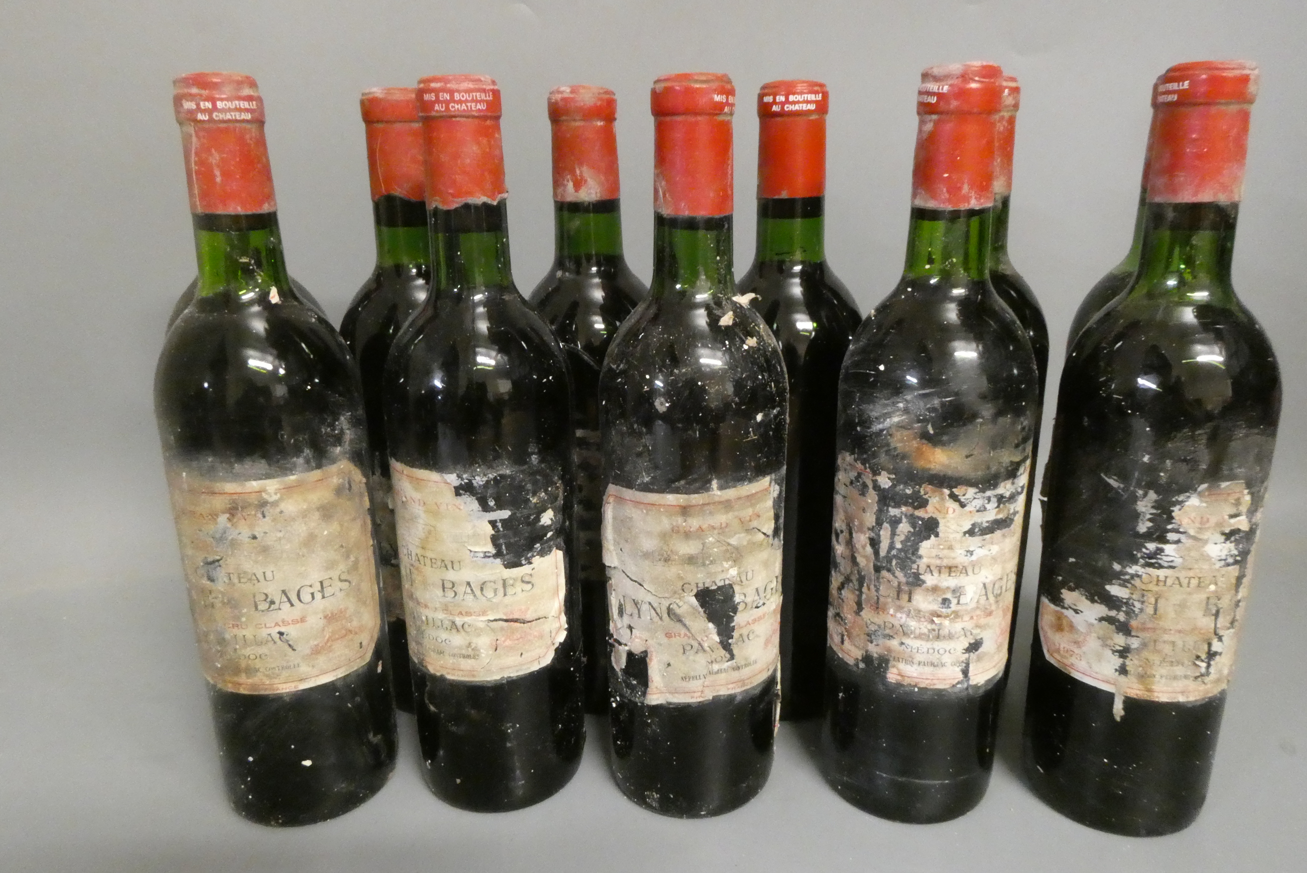 Eleven bottles Chateau Lynch Bages, 1973, pauillac, grand cru classe (Est. plus 24% premium inc. Image