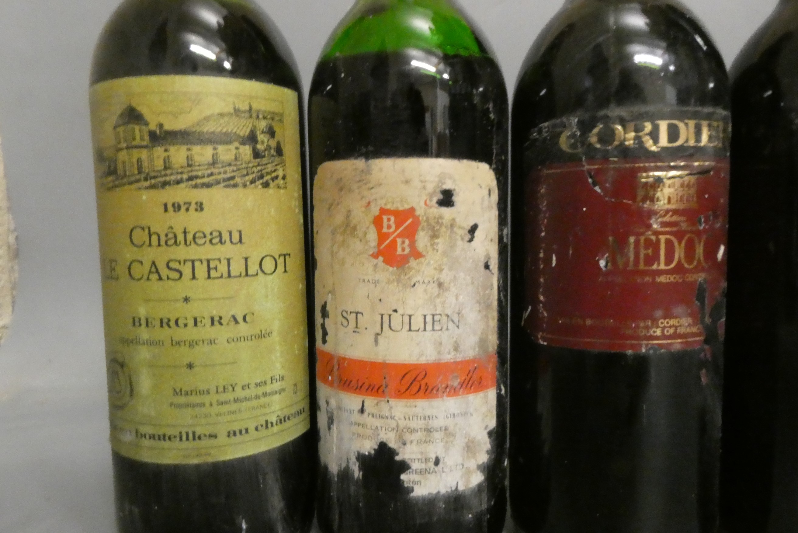 Ten bottles of Bordeaux Image