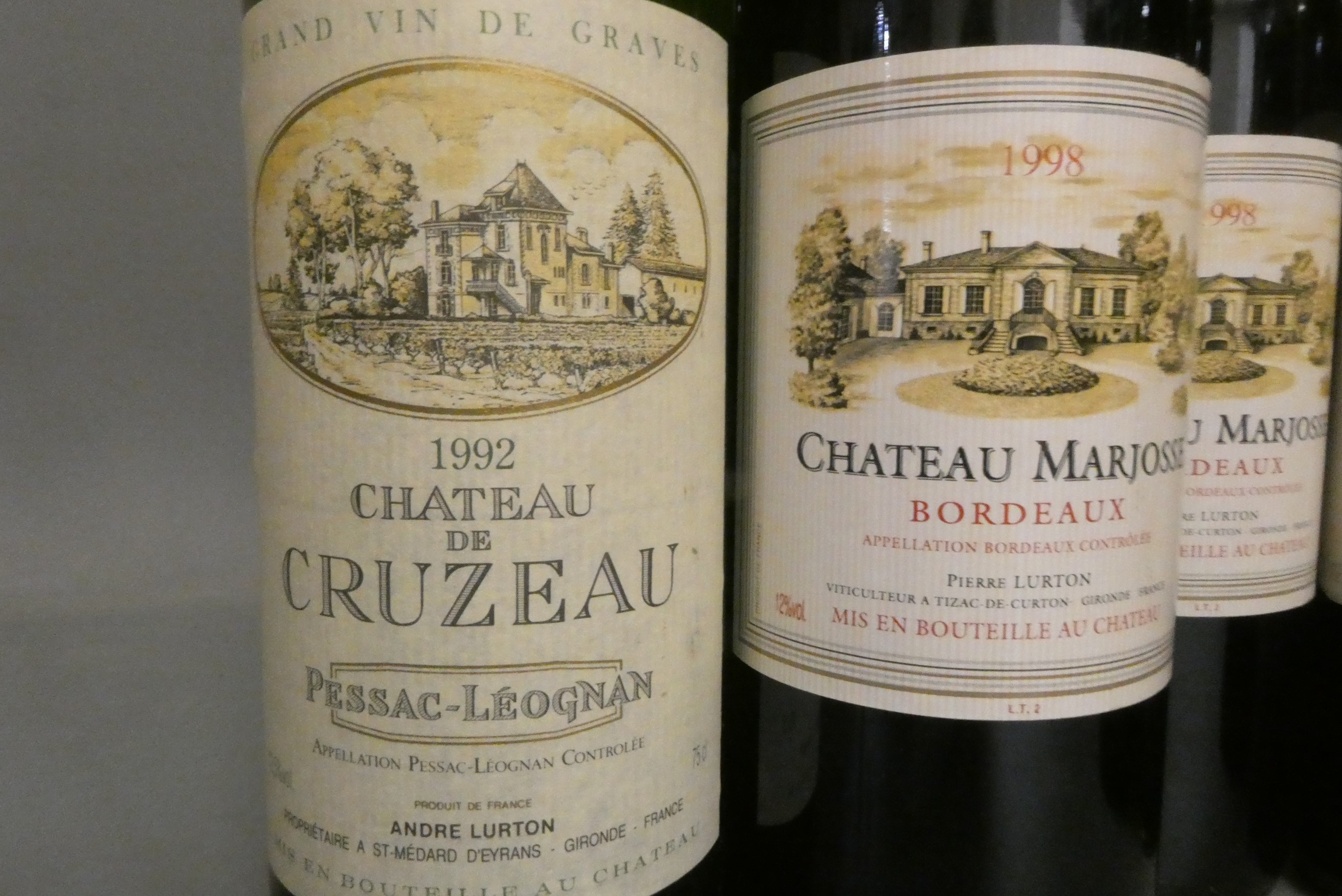 Nine bottles of Bordeaux Image