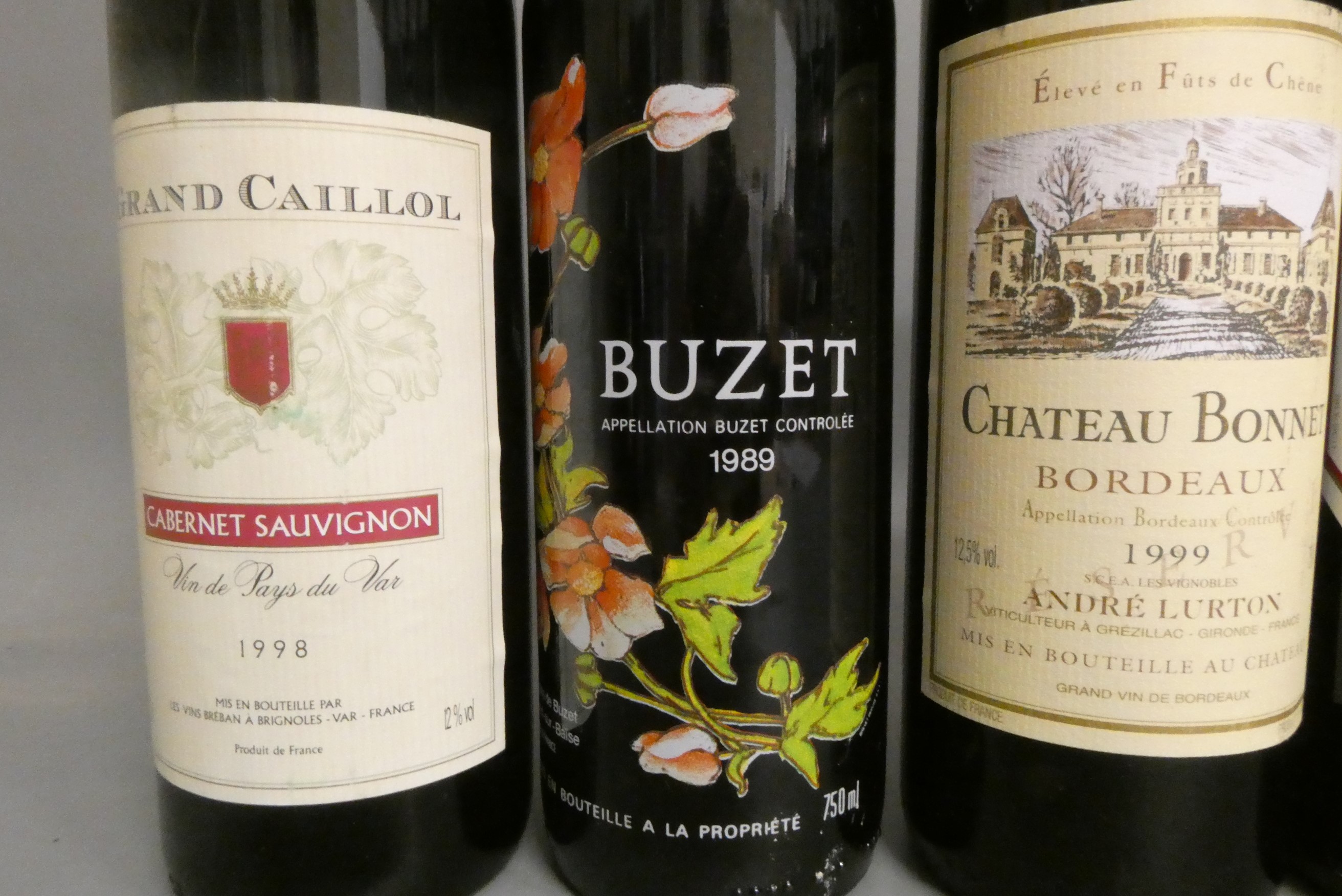 Nine bottles of Bordeaux Image