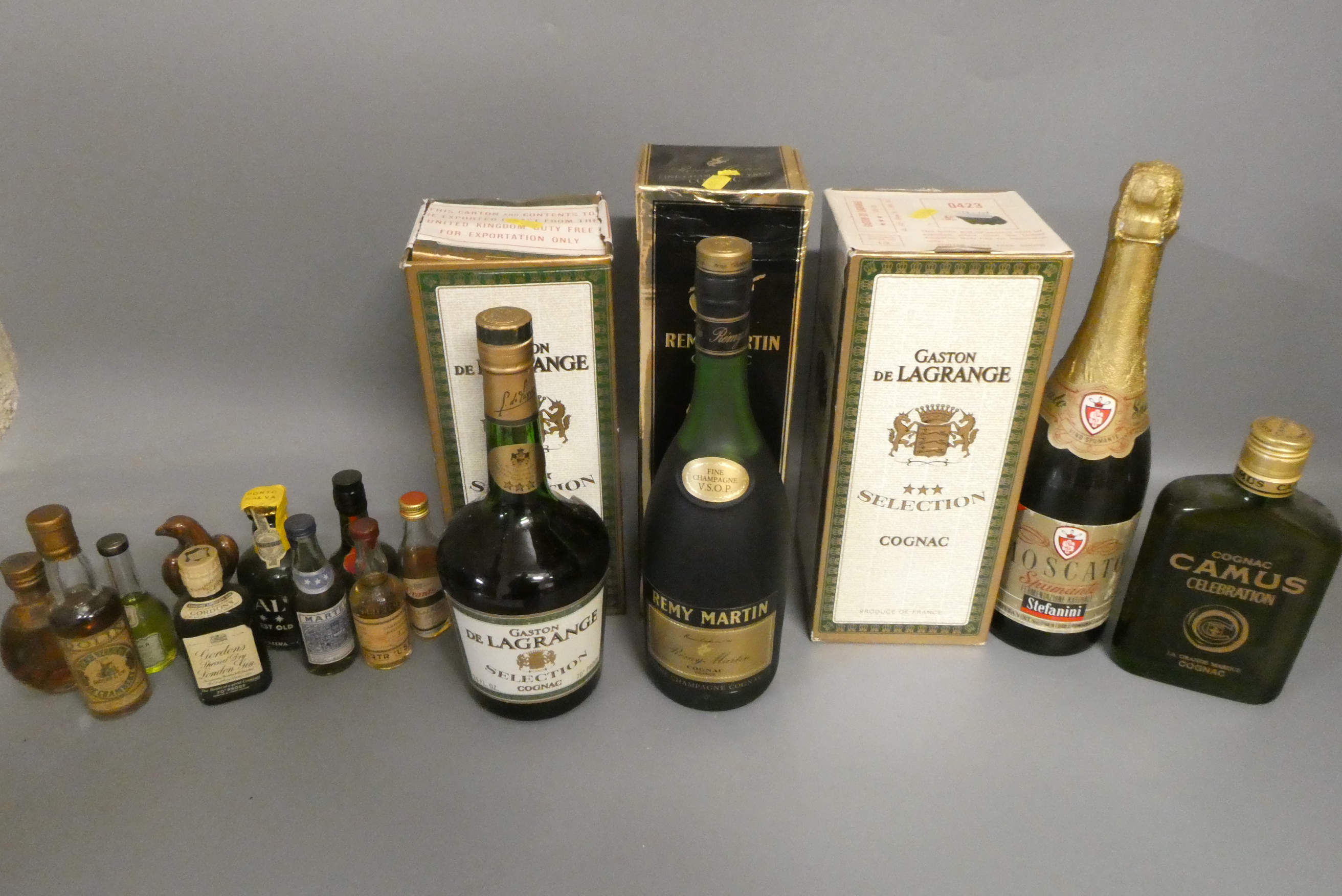 Three boxed bottles of cognac Image
