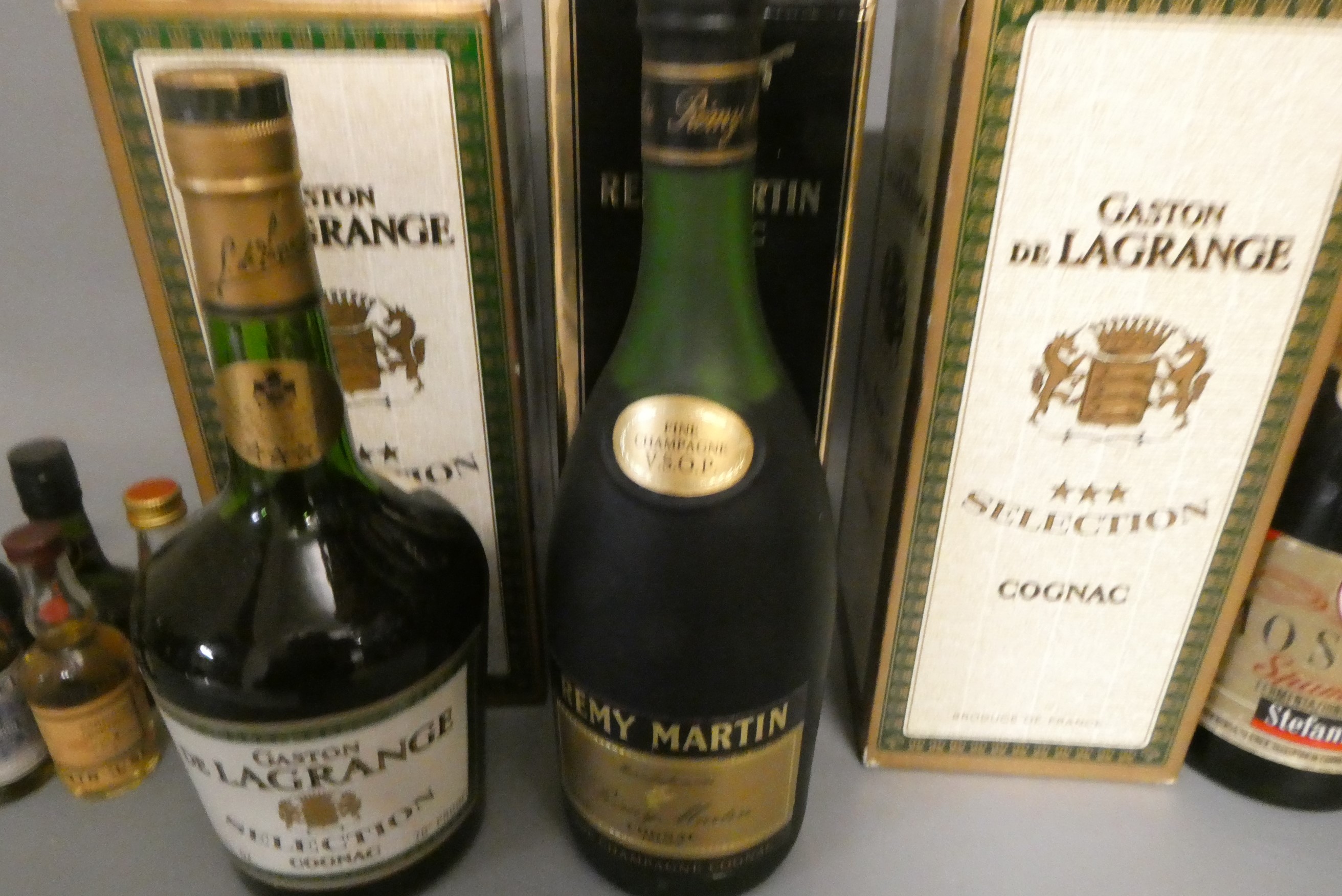 Three boxed bottles of cognac Image