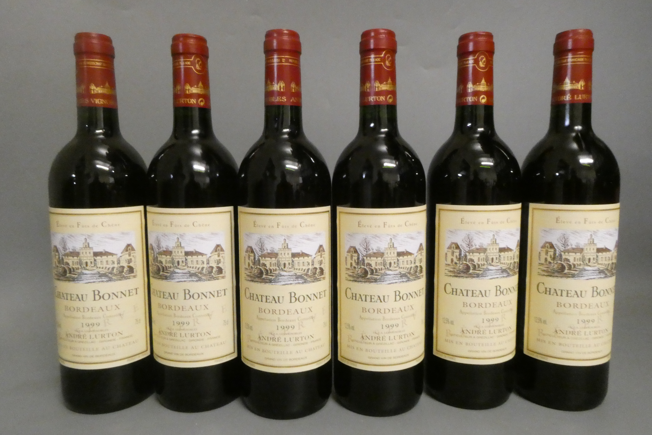 Six bottle Chateau Bonnet, 1999, Andre Lurton, OC (Est. plus 24% premium inc. VAT) Image